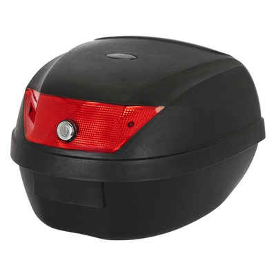 ECD Germany Koffer »Motorradkoffer schwarz mit roten Reflektor«