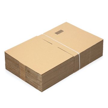 KK Verpackungen Versandkarton, 25 Faltkartons 293 x 293 x 59 mm Postversand Warenversand Wellpappkarton Braun