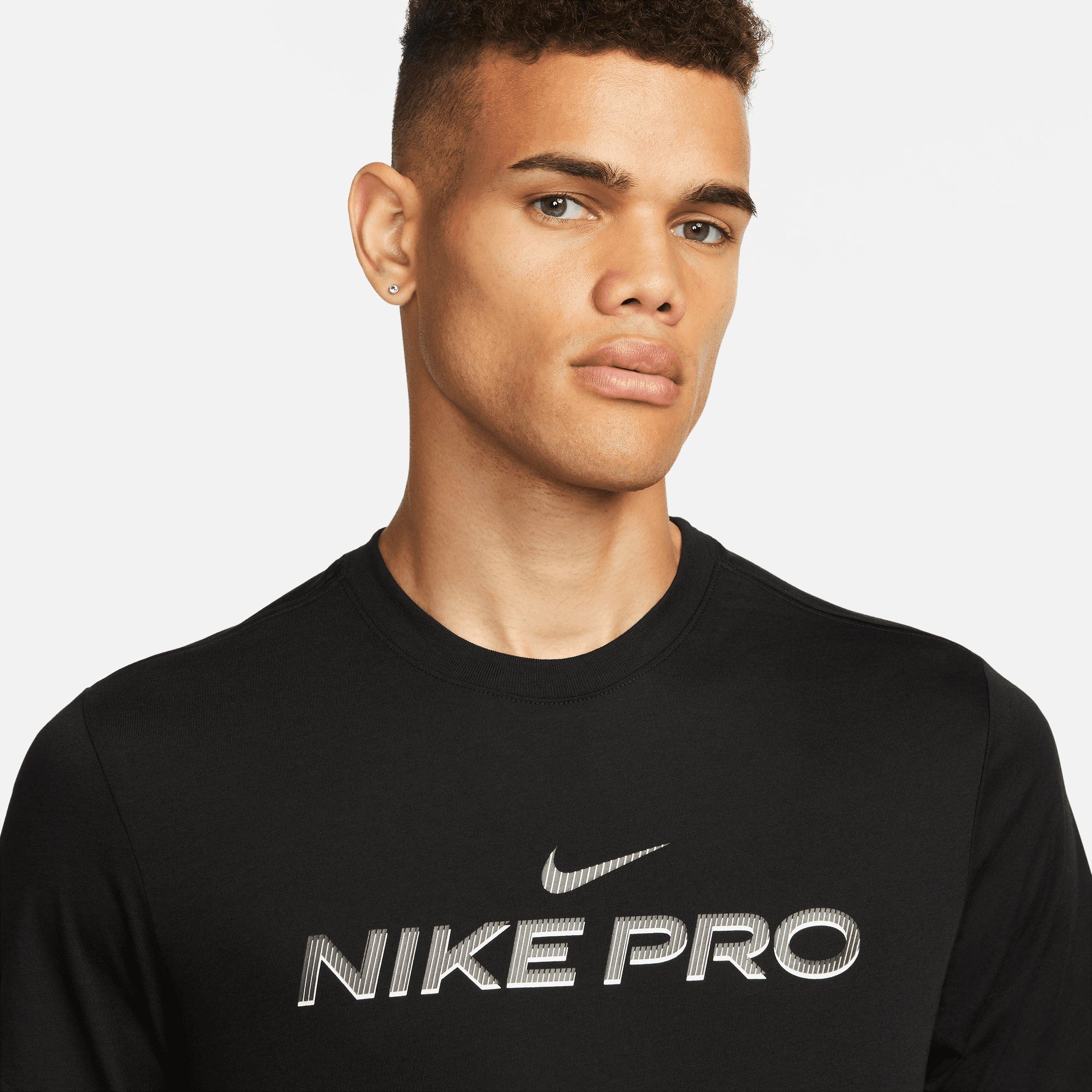 MEN'S Nike T-SHIRT BLACK DRI-FIT Trainingsshirt FITNESS