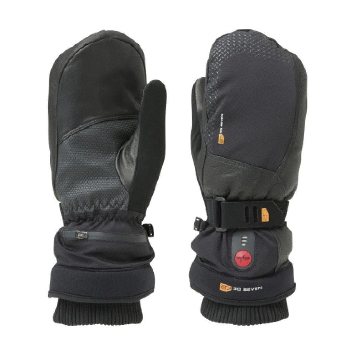 30seven Варежки beheizte Варежки, extra warm - schwarz 7,4V Set inkl. 2 Akkus & Doppelladegerät