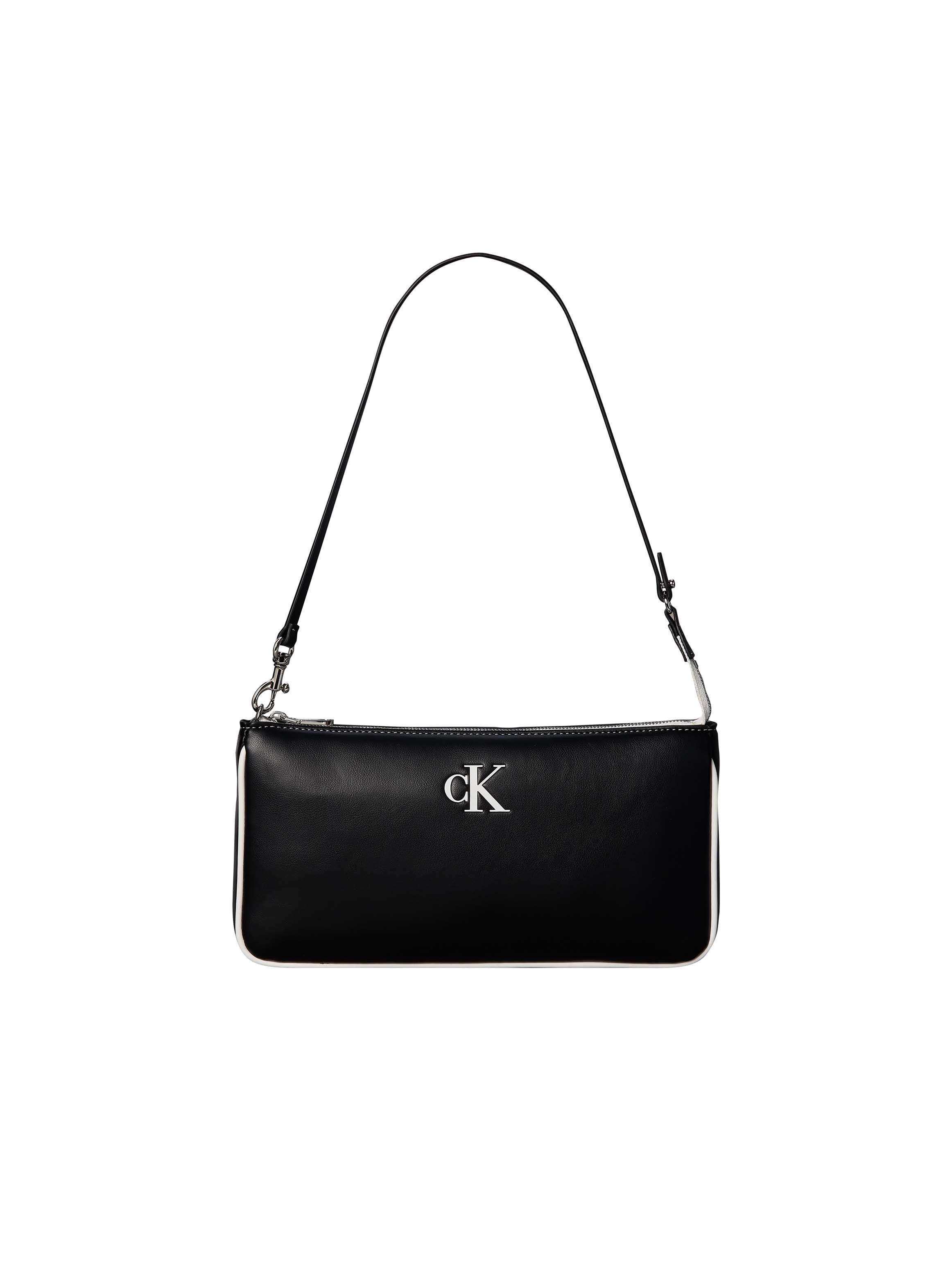 Calvin Klein Tragetasche CONTRAST CK CONVERTIBLE POUCH, Damen Handtasche, Schultertasche mit CK-Logo