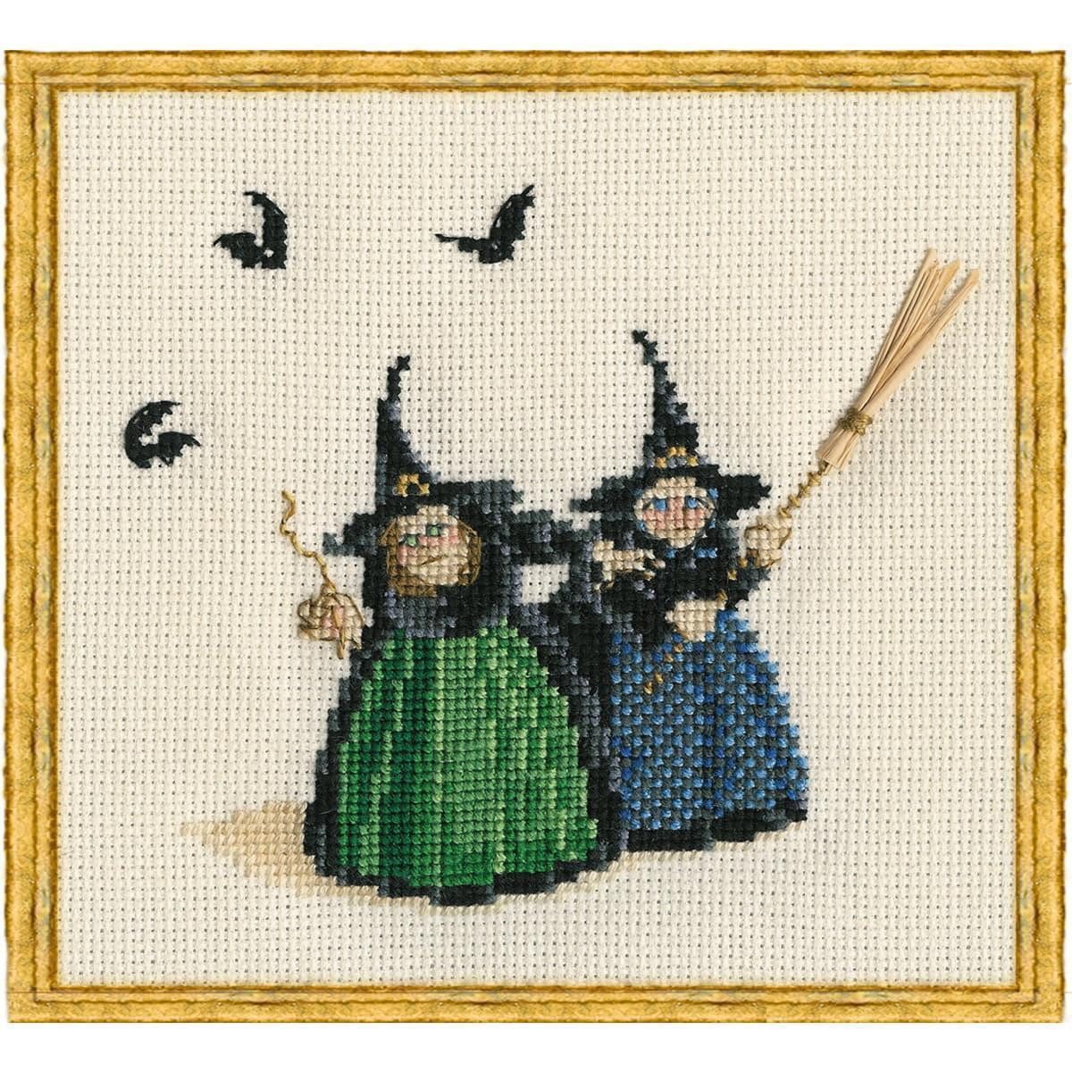 Kreativset Nimue Kreuzstich Set "Brigg und Doon", Zählmuster, 25K, 11x10cm