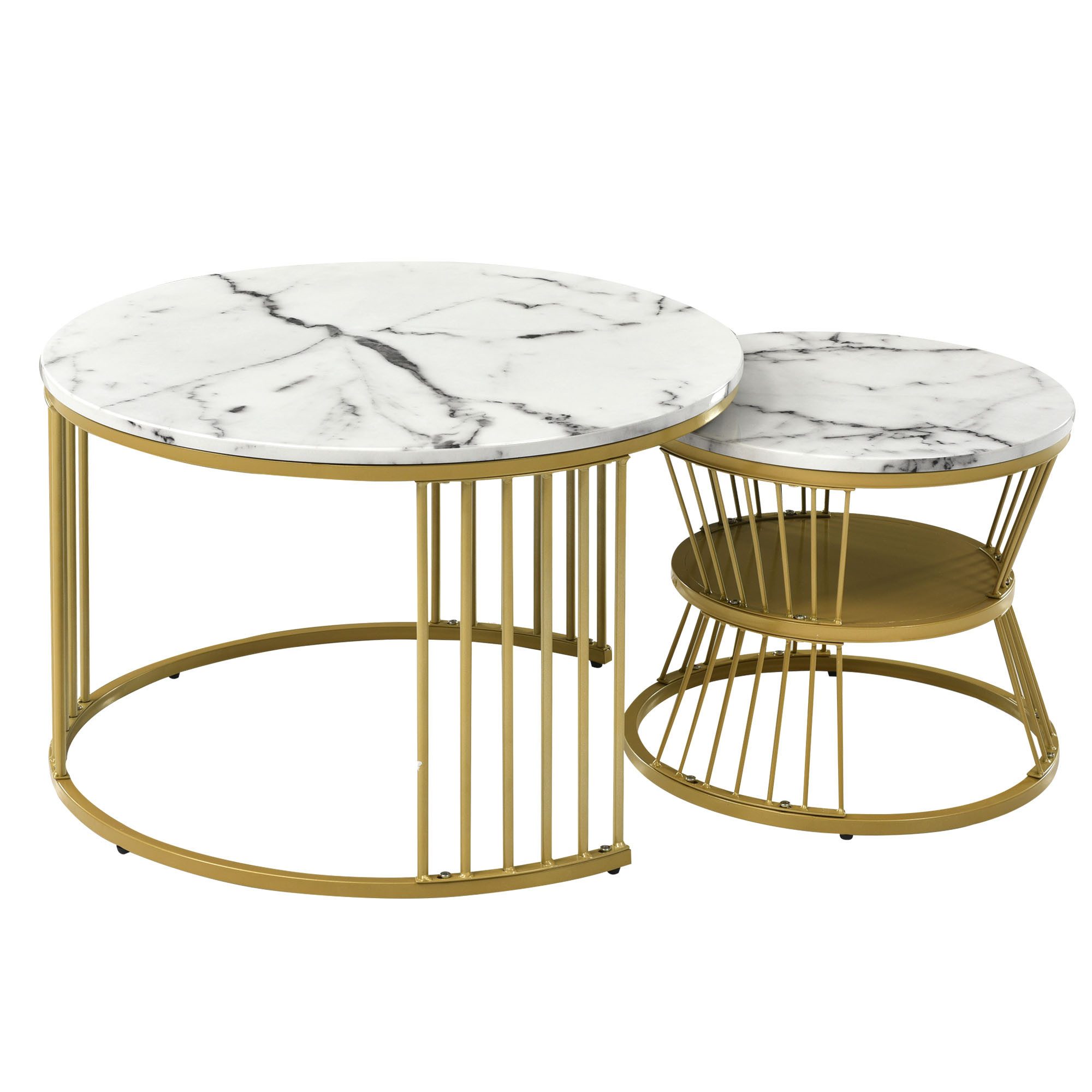 Couchtisch Nesting Esstisch Beistelltisch Runde Wohnzimmertisch Sofa Tisch