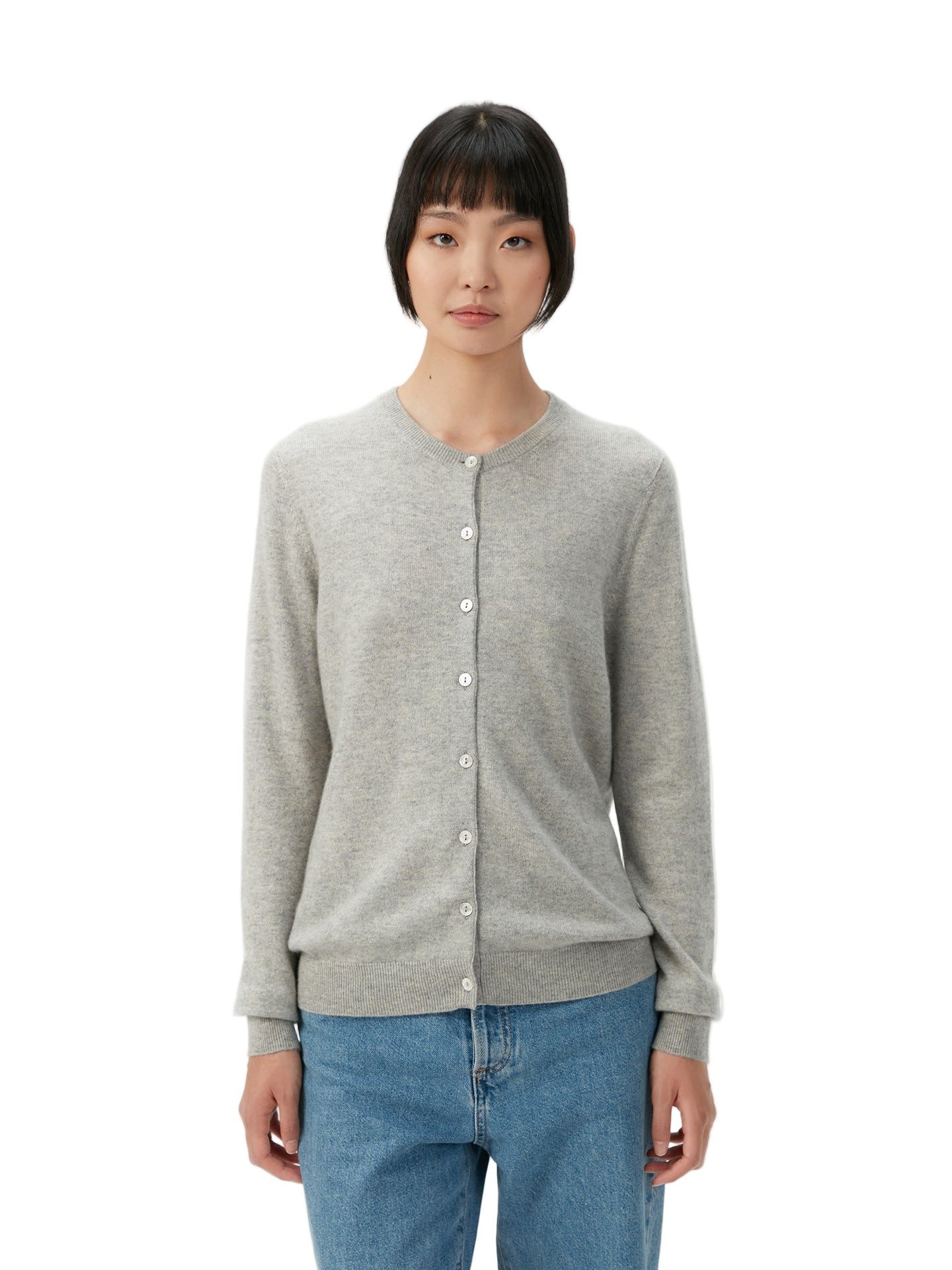 GOBI Cashmere Cardigan Basic B-Ausschnitt Kaschmirstrickjacke