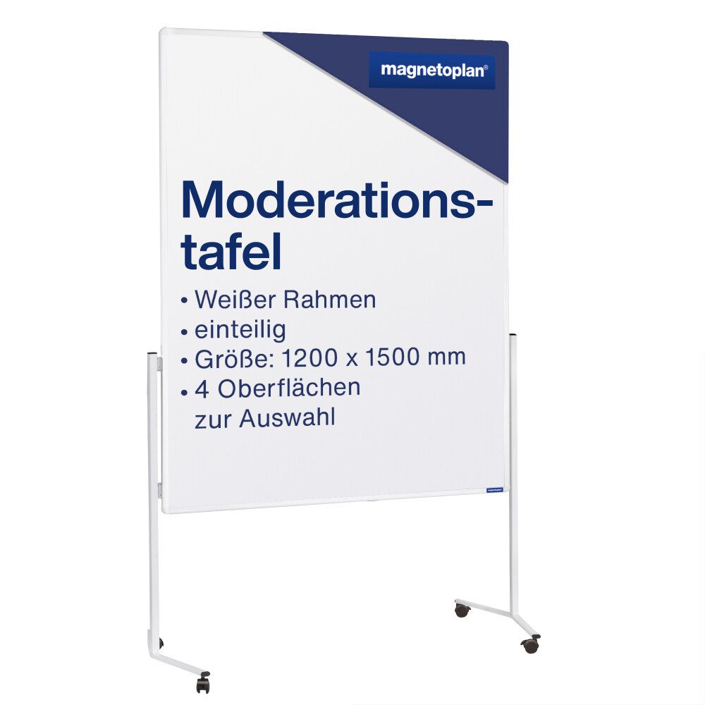 Anzeigetafel Moderationstafel Präsentation - 120x150cm - Rollen - Karton - pinnbar