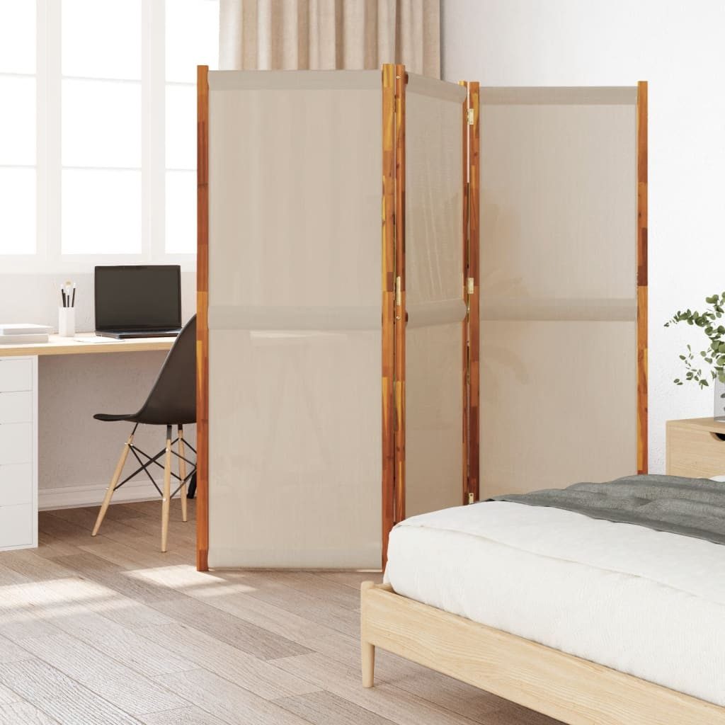 vidaXL Raumteiler 3-tlg. Paravent Taupe 210x180 cm, 1-tlg.