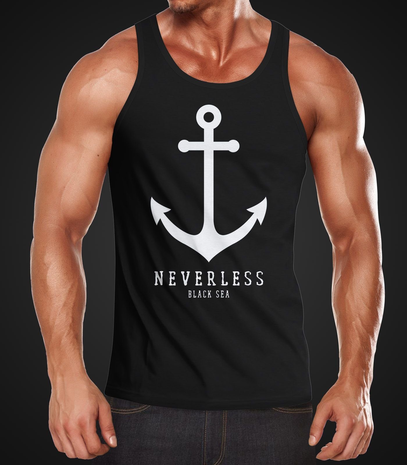 Neverless Tanktop Herren Tank-Top Anker Muskelshirt günstig online kaufen