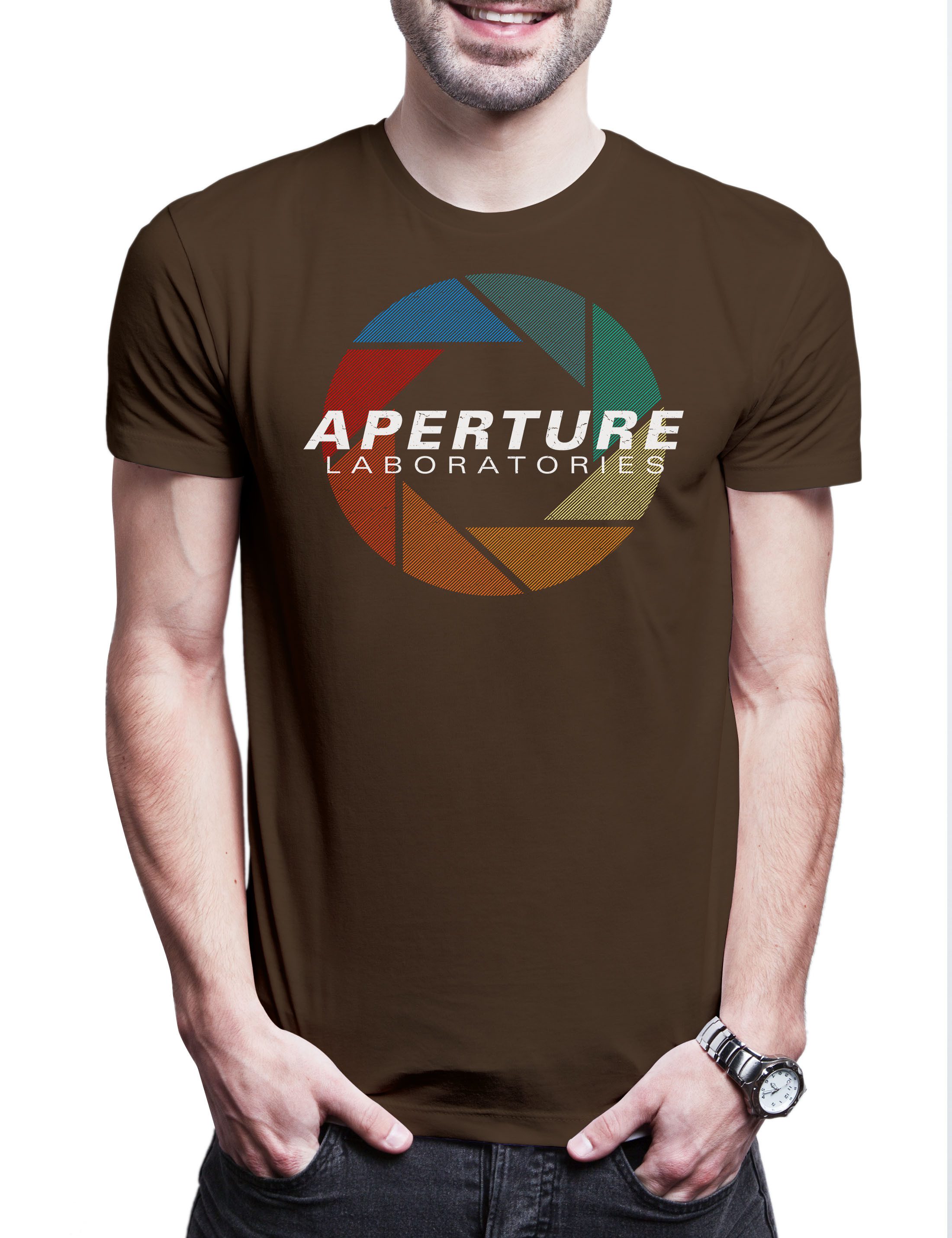 Print-Shirt Aperture Laboratories Logo B Herren T-Shirt Science Logo Labs Game