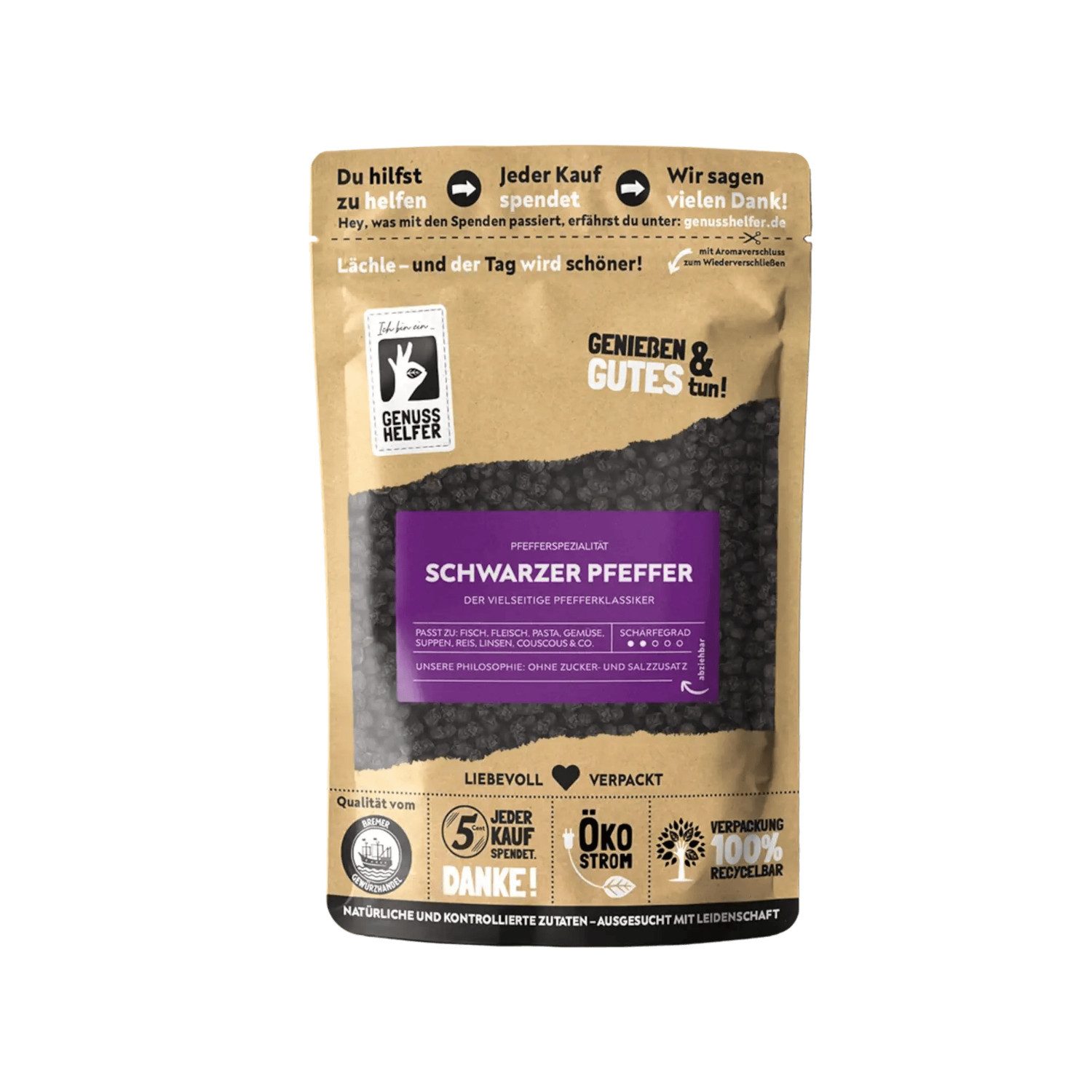 Bremer Gewürzhandel Gewürz Pfeffer schwarz, ganz, 150 g