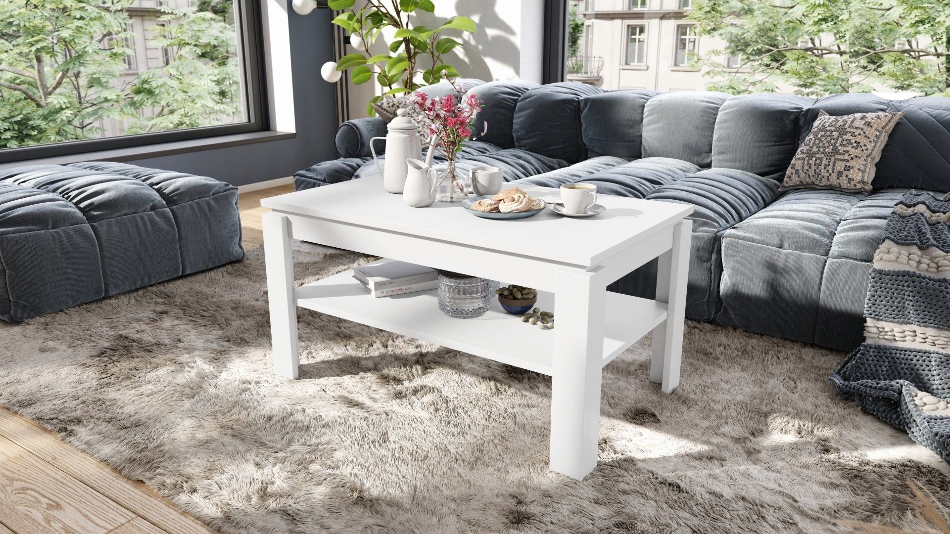 designimpex Couchtisch Design Asti-P Tisch höhenverstellbar günstig online kaufen
