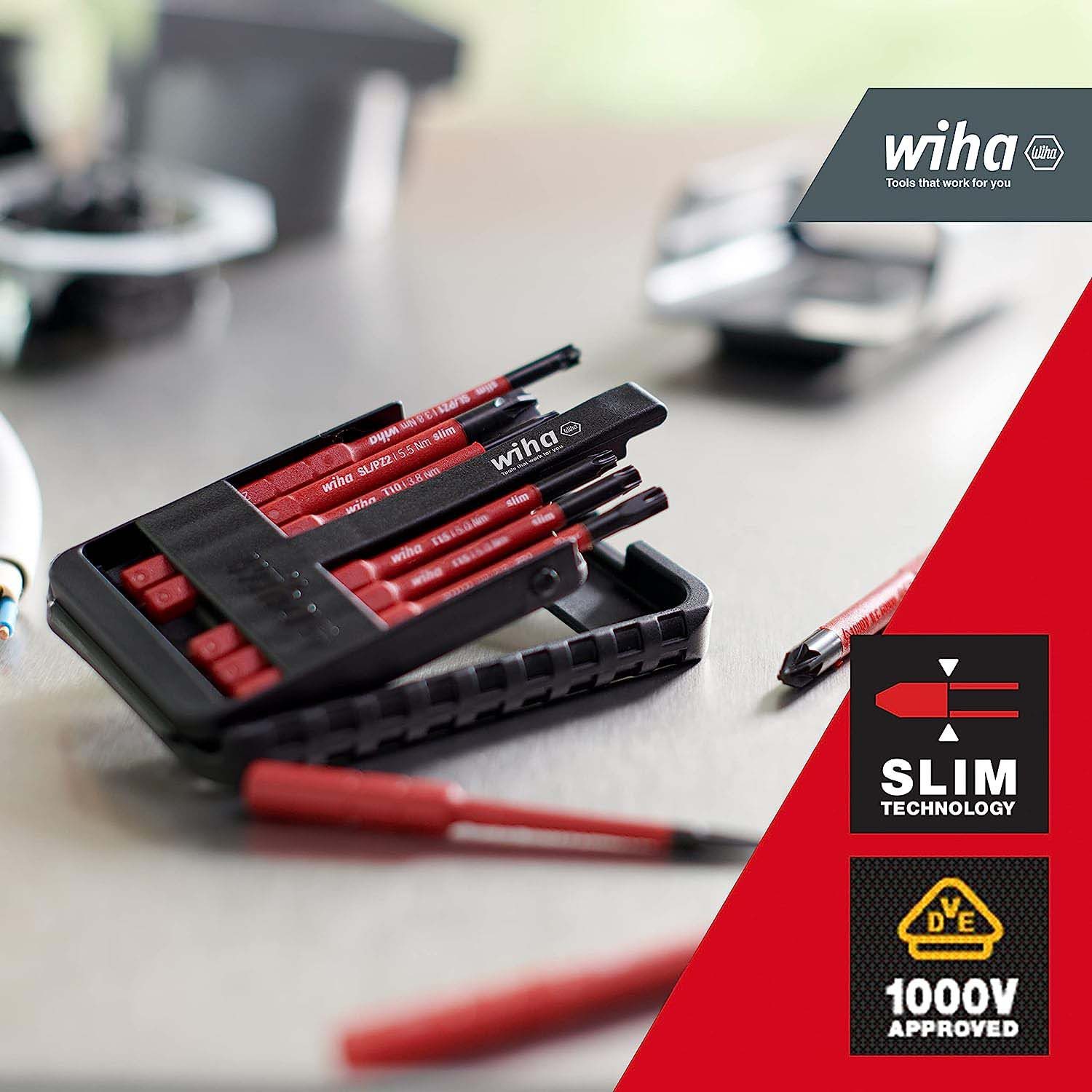 Wiha Bit-Set slimBit electric (43161) - 15 tlg., TORX, TORX PLUS, flexibel, kompakt, mobil, VDE – Bild 5 von 5
