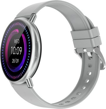 Efolen IP67 Wasserdicht für Frauen Rund Smartwatch (1,32 Zoll, Android / iOS), Kleines Fitnessarmband mit Herzfrequenz, Blutdruck, Schlafüberwachung