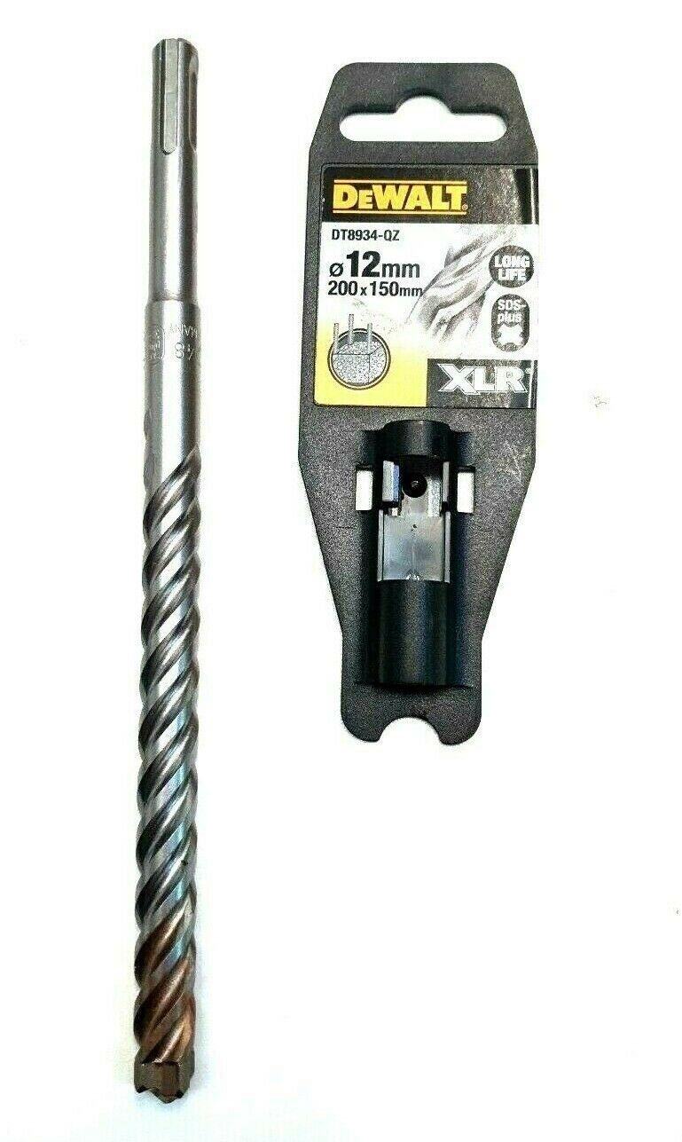 HKM Akkutechnik Bohrer- Dewalt Hammerbohrer DT8934 und mit Bitset SDS-Plus (12x200x150mm, Elite Vier-Schn