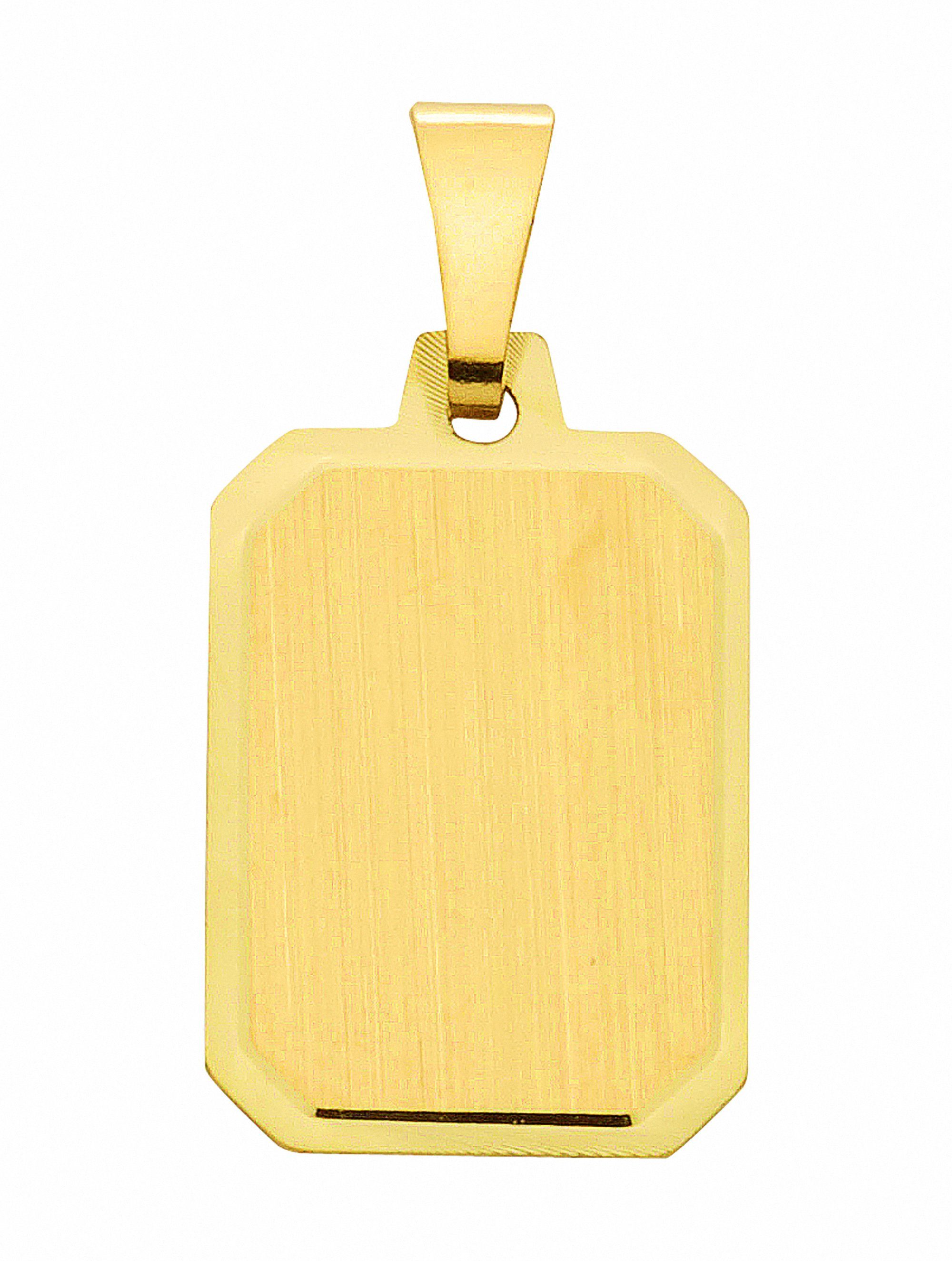 Kettenanhänger Gravurplatte 333 Gold (8K)