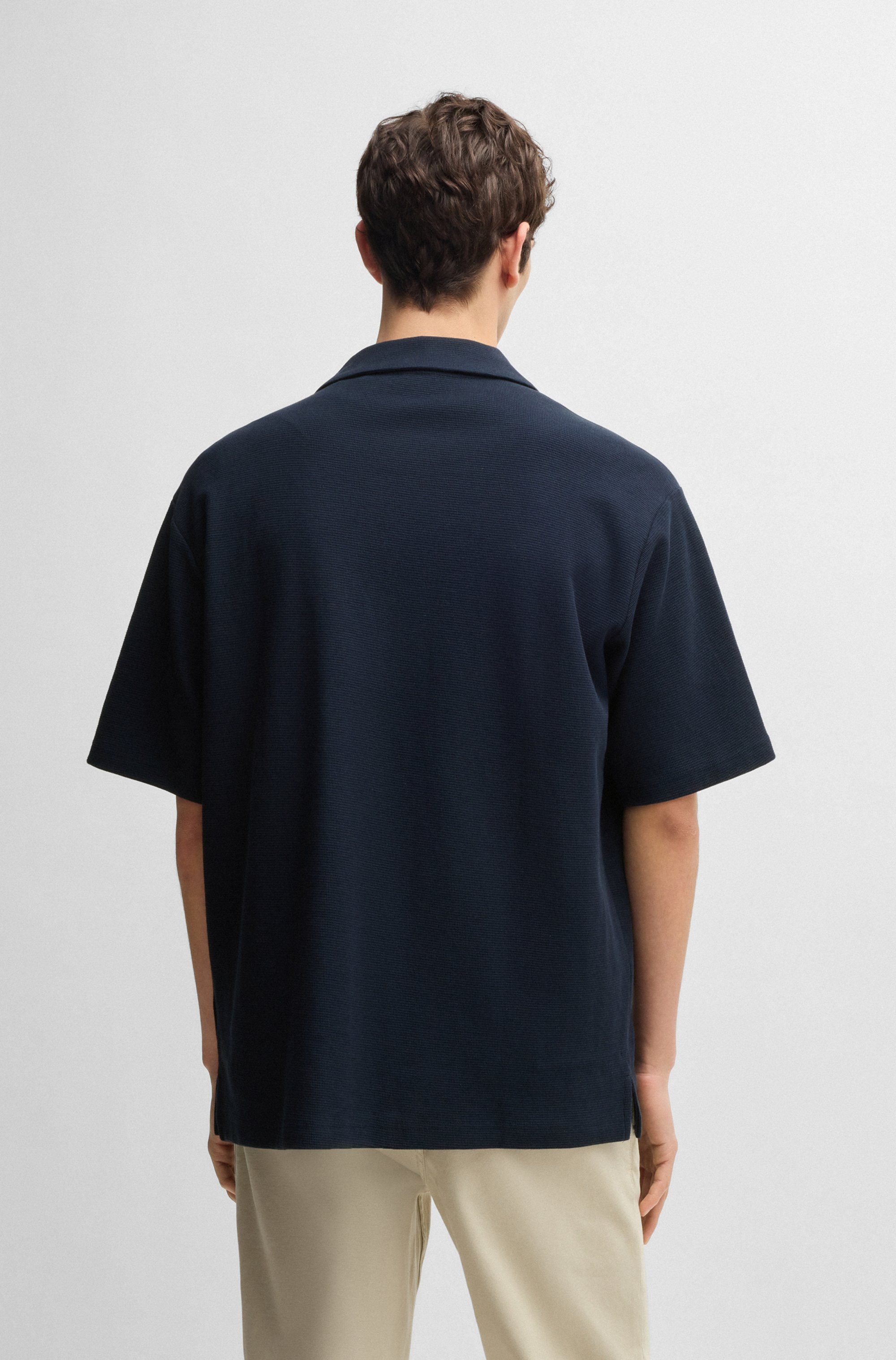 BOSS ORANGE Kurzarmshirt Pe mit Ton-in-Ton günstig online kaufen