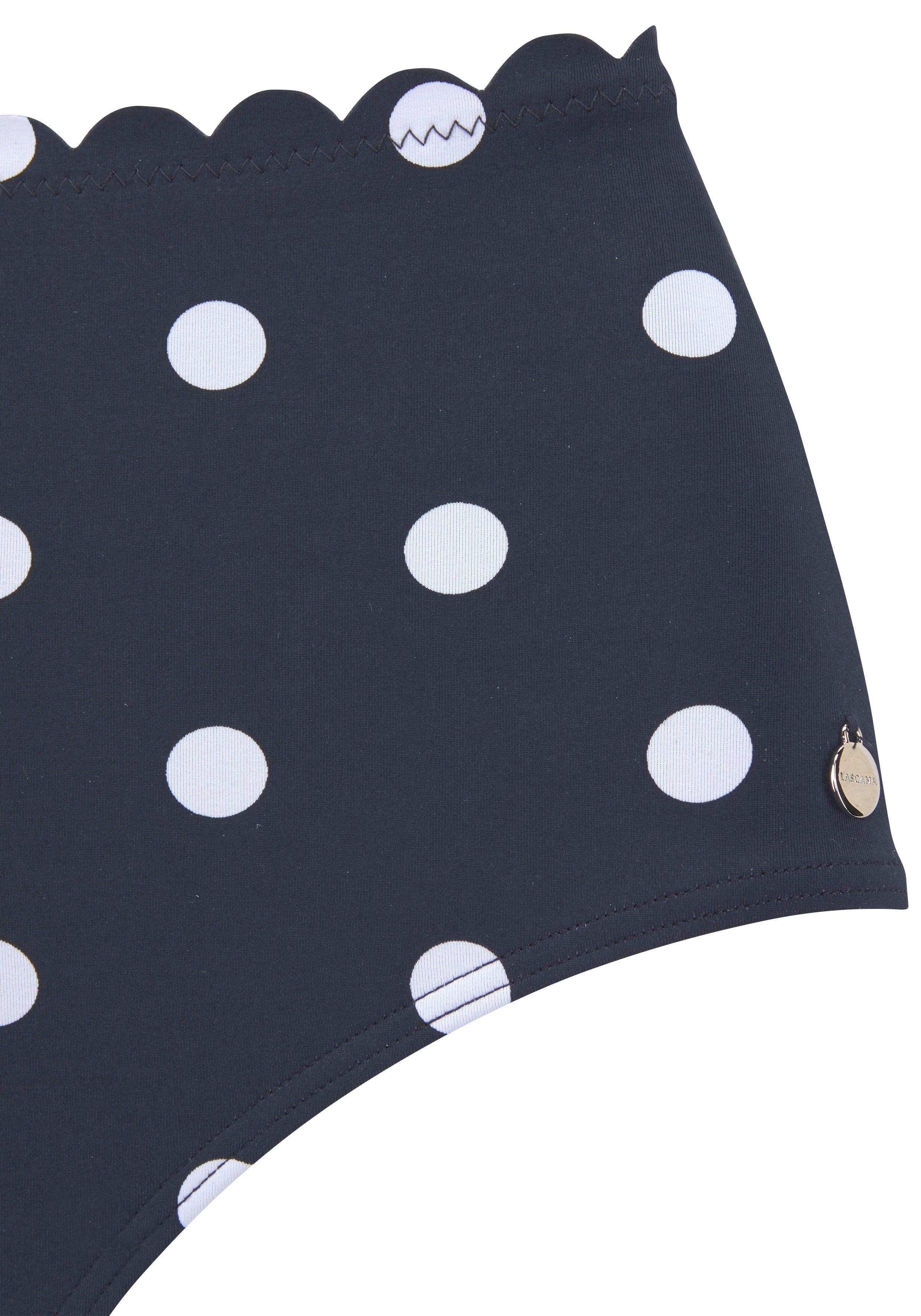 LASCANA Highwaist-Bikini-Hose Jada Mit Muschelkante und Punkten mehr