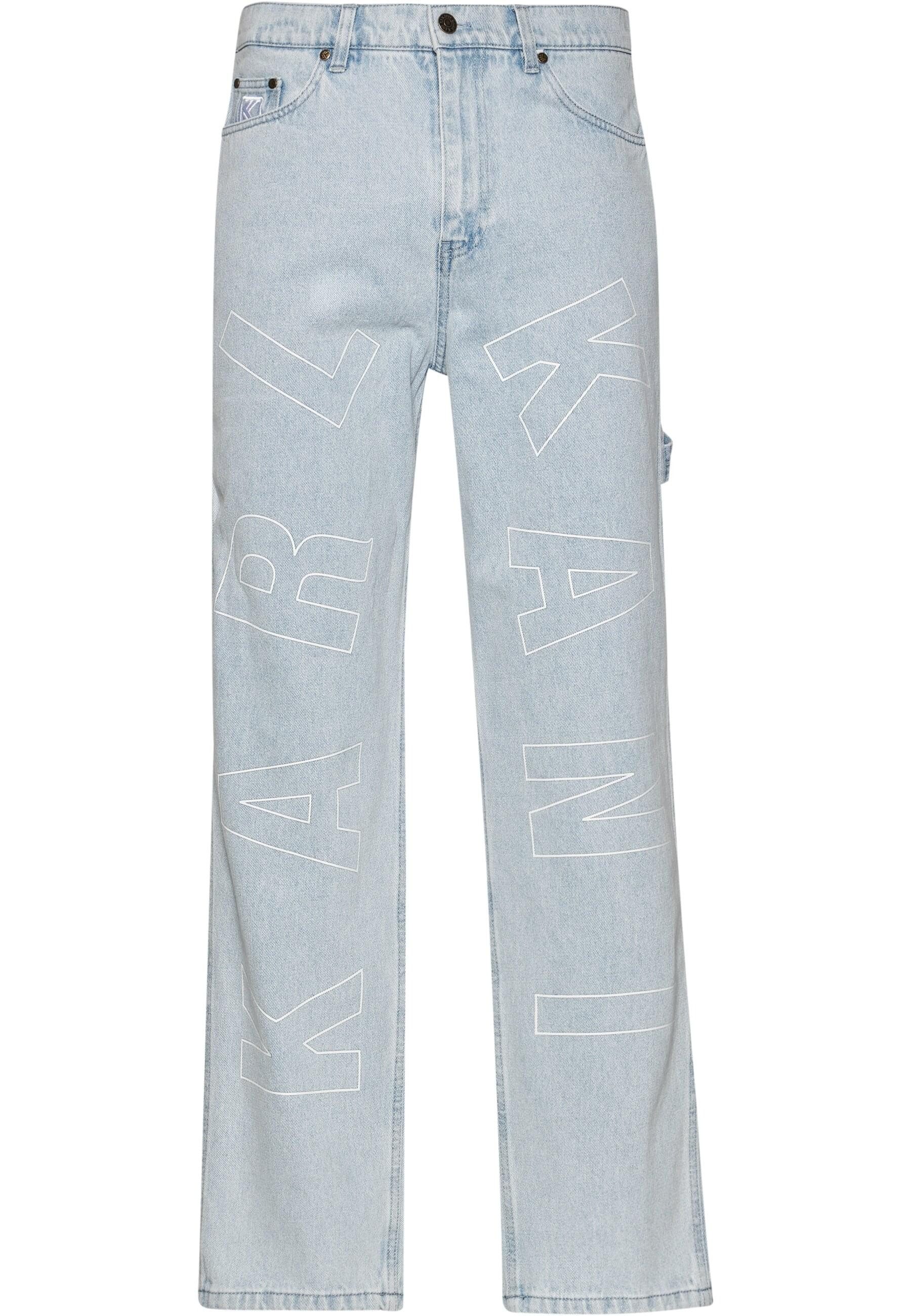 Bequeme Jeans Karl Kani Herren Og Baggy Workwear Logo Print Denim