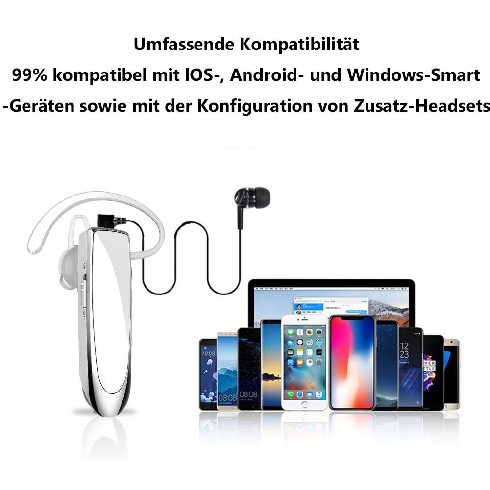 Bluetooth GelldG Bluetooth-Kopfhörer 4.0 (Bluetooth) Headset weiß