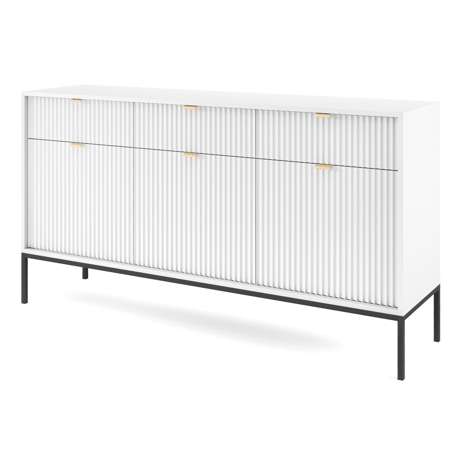 Selsey Sideboard VELLORE, 3-türig mit geriffelten günstig online kaufen