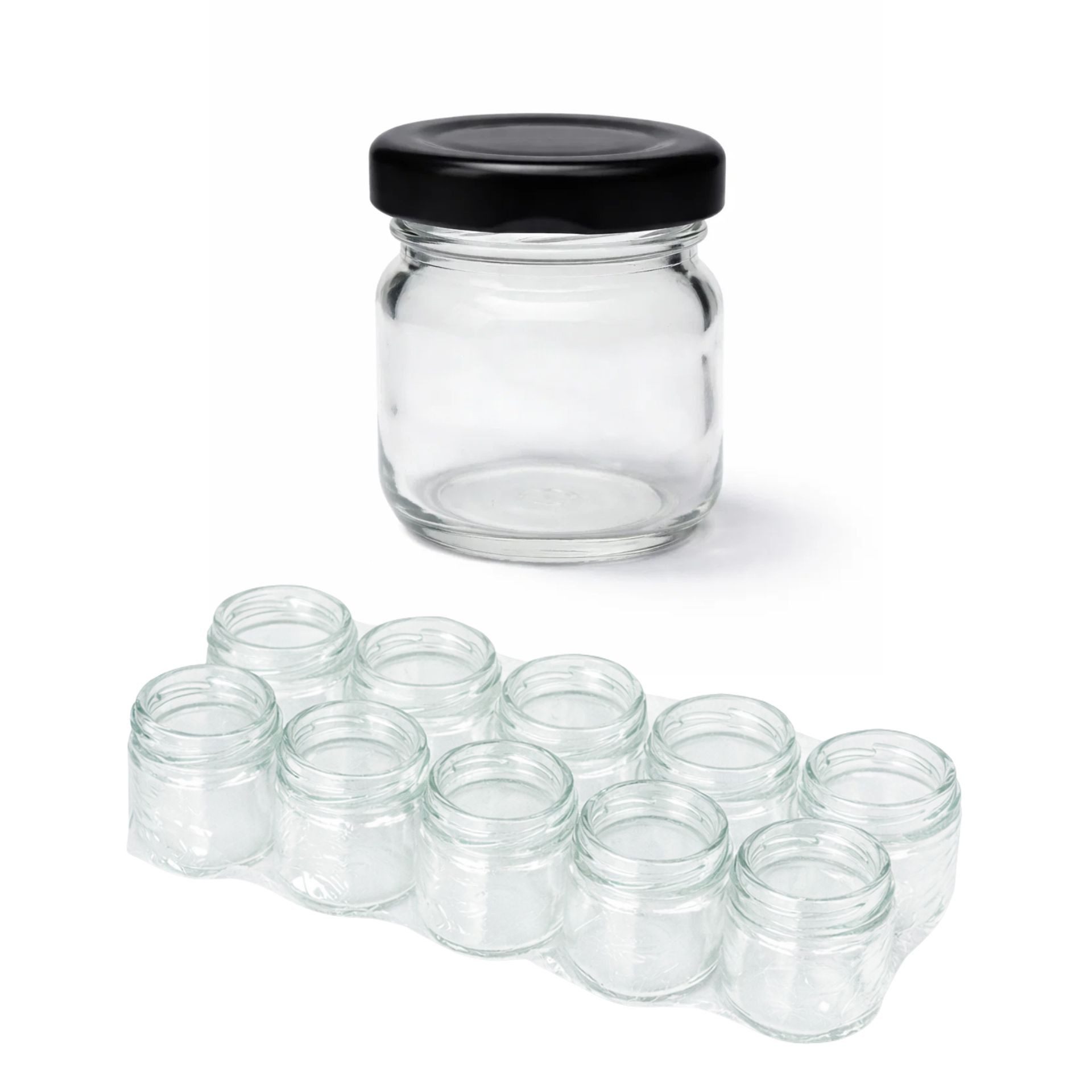 mikken Einmachglas 10 Mini-Einmachgläser 40 ml mit Schraubdeckel Mini Gläser, (Spar-Set, Spar-Set), luftdicht, zum pasteurisieren