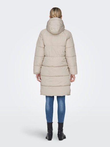 stone PUFFER Kapuze COAT LONG ONLY Steppmantel mit pumice ONLAMANDA