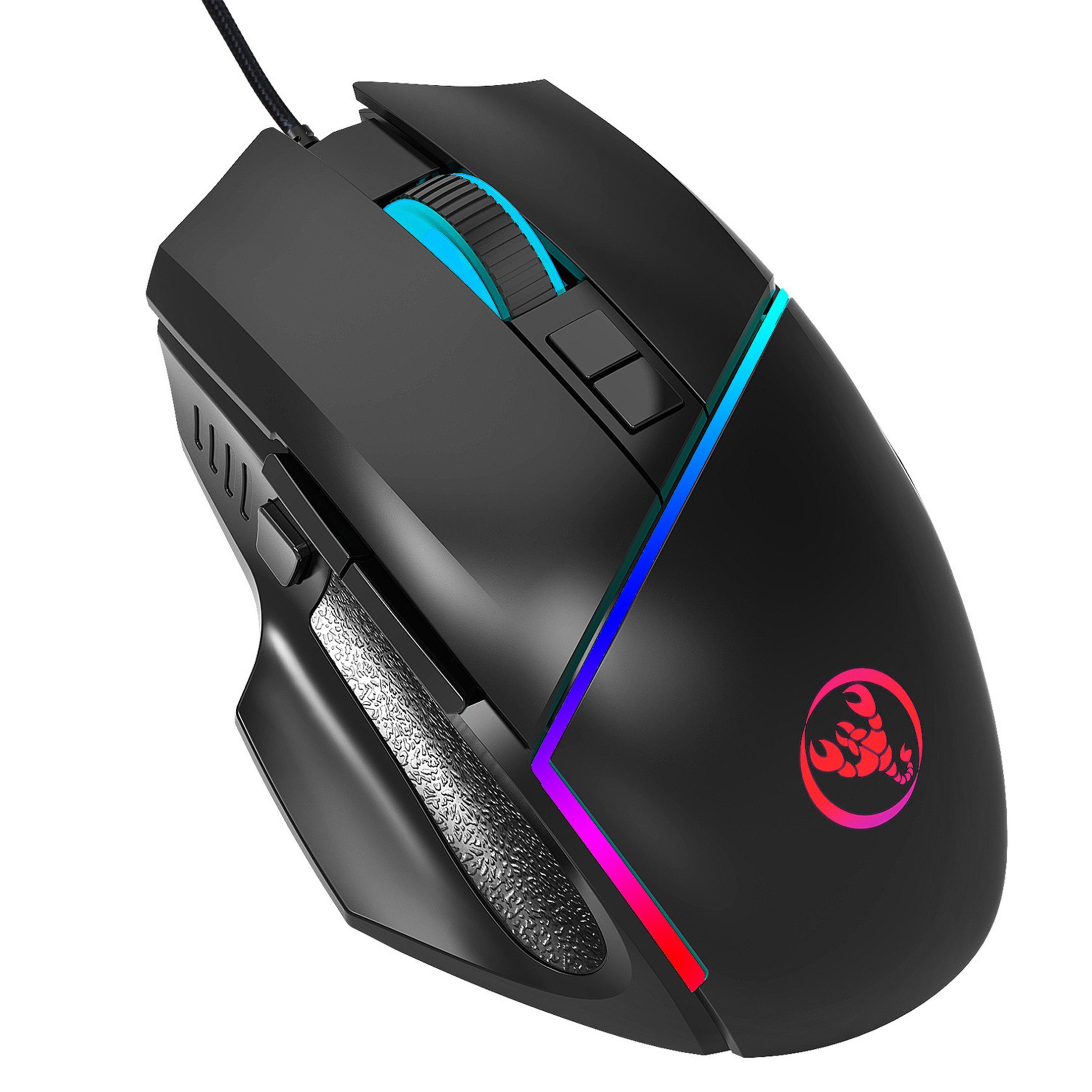 Diida Kabelgebundene Maus,Gaming-Maus,Buntes RGB,Einstellbare DPI Gaming-Maus