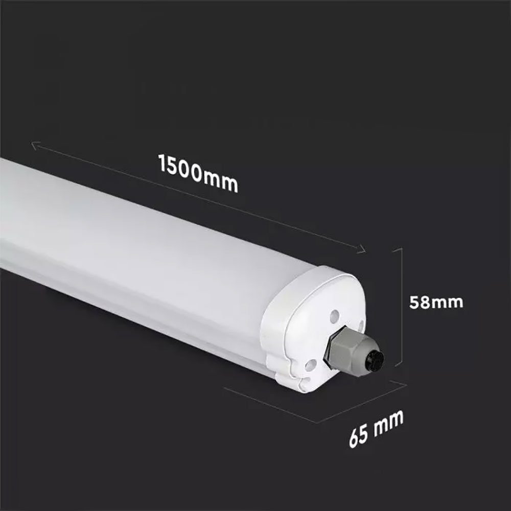 LED Kaltweiß, fest cm LED-Leuchtmittel 150 Deckenleuchte, 3840 Tageslichtweiß, verbaut, Kellerleuchte Feuchtraumleuchte Wannenleuchte etc-shop