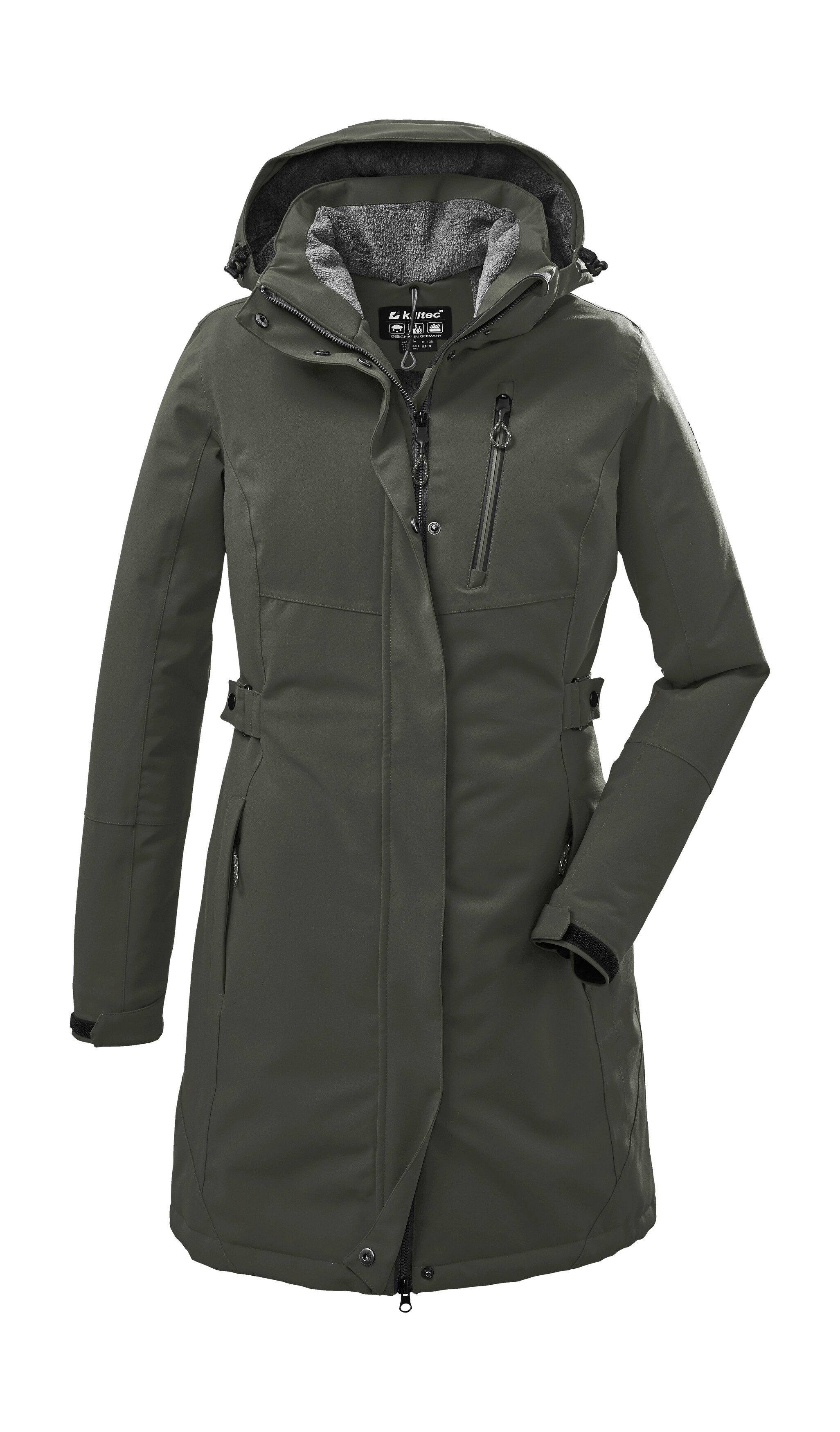 Killtec Parka KOW 165 WMN PRK Wasser- und winddichter Parka mit Teddyfleece und abnehmbarer Kapuze