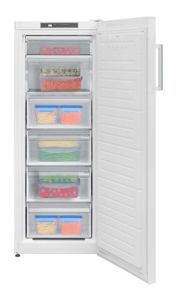 Amica Gefrierschrank GSN 324 160 W, 145.5 cm hoch, 54.00 cm breit, NoFrost, Schnellgefrierfunktion, Inverter Kompressor, Türalarm