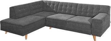 TOM TAILOR HOME Ecksofa NORDIC CHIC, mit Ottomane, wahlweise mit Sitzvorzug, Füße Buche natur