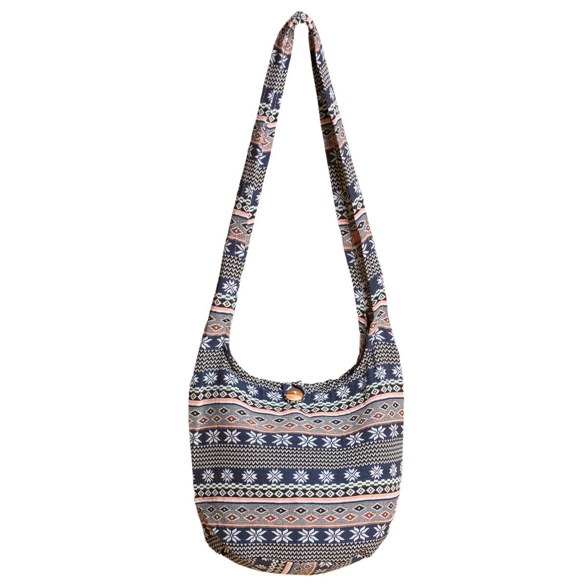 PANASIAM Strandtasche Schulterbeutel in gewebten Designs aus 100 % Baumwolle Umhängetasche, In 2 Größen Beuteltasche auch als Wickeltasche und Handtasche geeignet WOV28