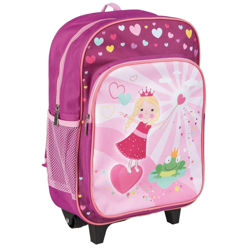 Trolley Kinderrucksack 1 Kinder Idena 22047, Rucksack in Prinzessin Handgepäckskoffer 2 rosa