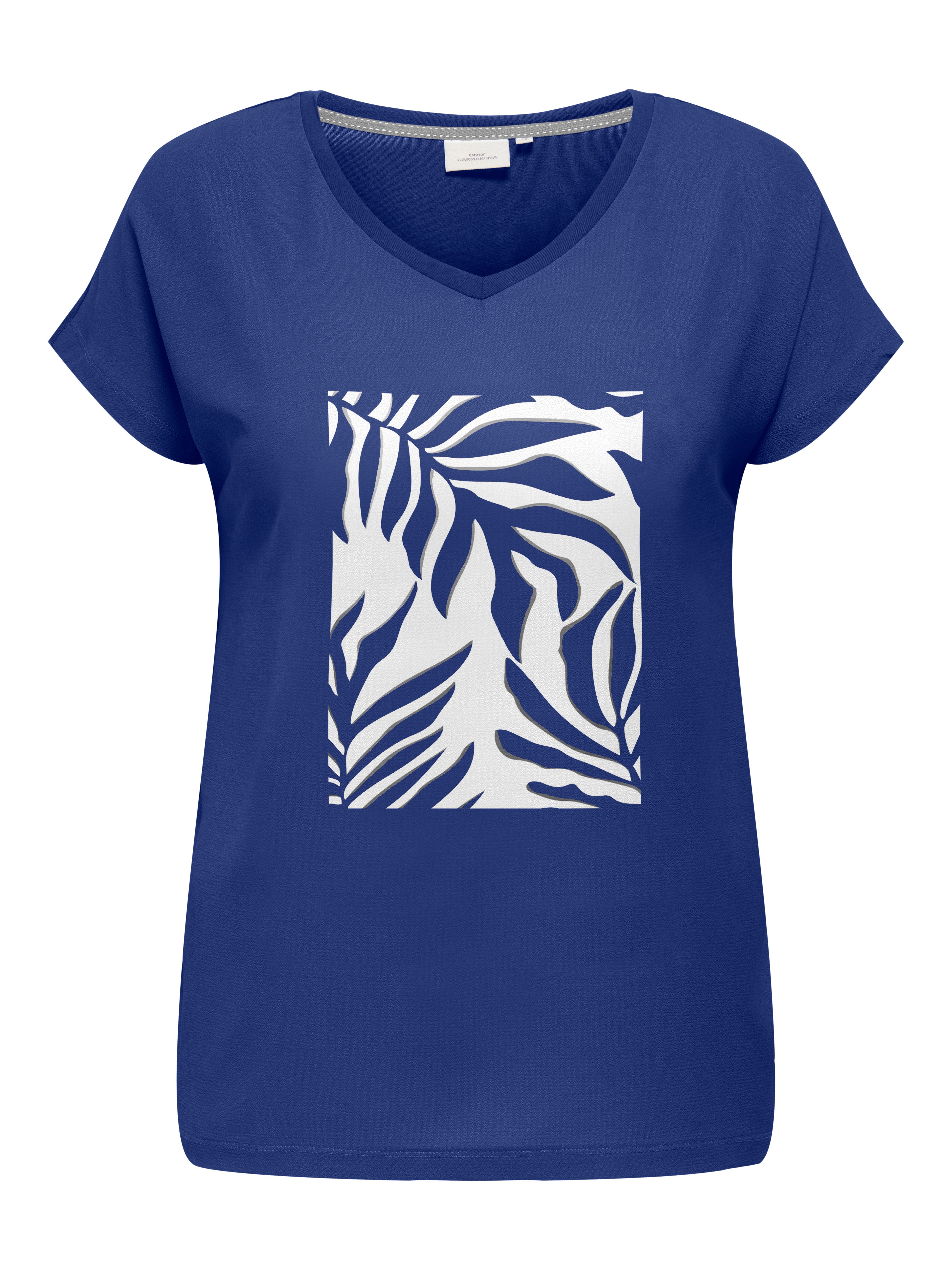ONLY CARMAKOMA Kurzarmshirt CARVIGGA S/S O-NECK günstig online kaufen
