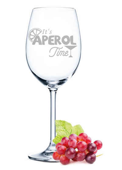 GRAVURZEILE Rotweinglas mit Gravur - It's Aperol Time - für Wein Aperol Sangria Lillet uvm., Qualitätsglas aus dem Hause Leonardo, Ausführung: 460ml - Daily
