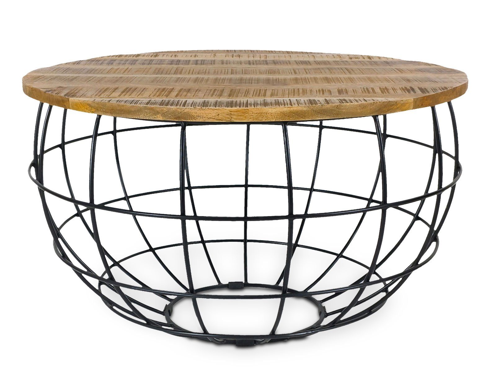 Couchtisch Couchtisch rund ø 55cm o.75cm Lexington Beistelltisch Holz Metall