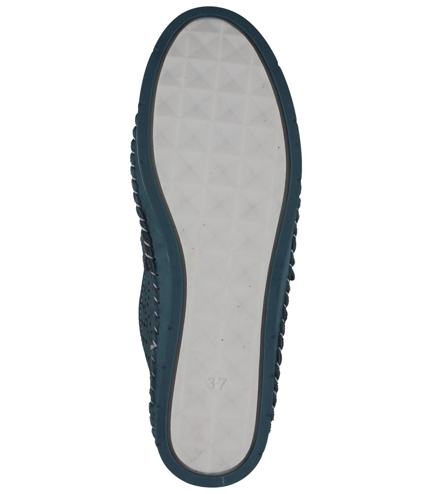 COSMOS Comfort Slipper Leder Blau Slipper