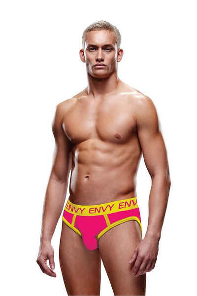 Envy Tanga-Ouvert Solid Envy Jock Pink Yellow S/M - L/XL