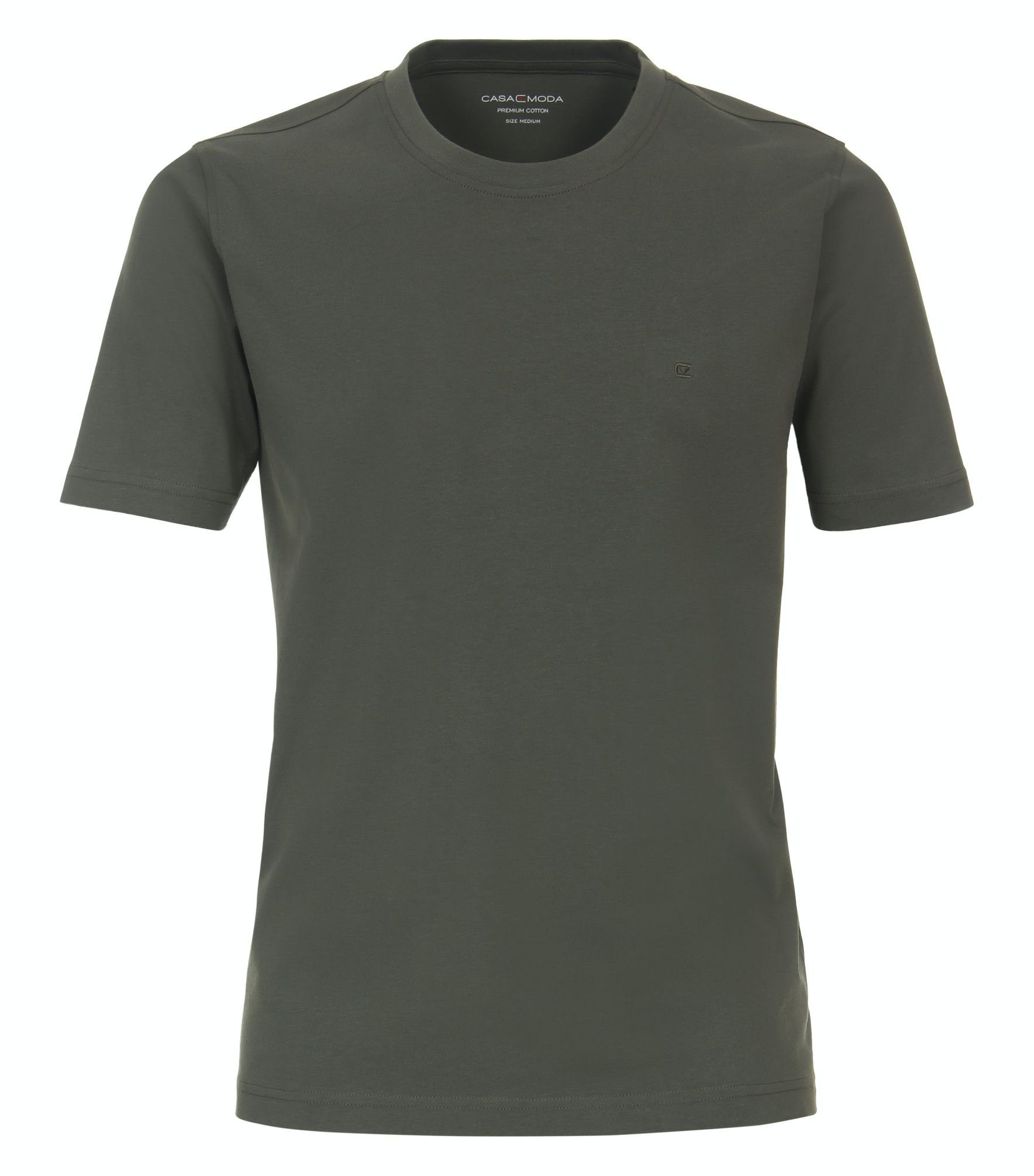 004200 T-Shirt (301) CASAMODA Grün unifarben T-Shirt