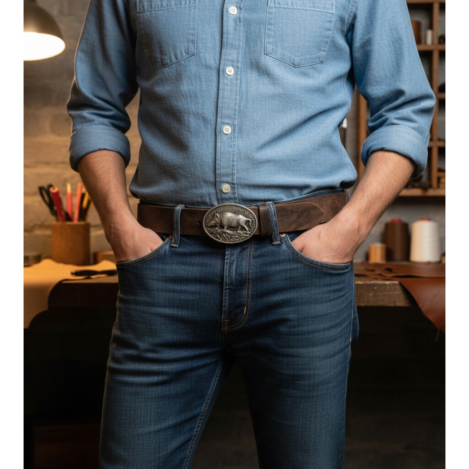 FRONHOFER Koppelgürtel 17952 (1-St) 4 cm, 100% echtes Leder, Trachtengürtel günstig online kaufen