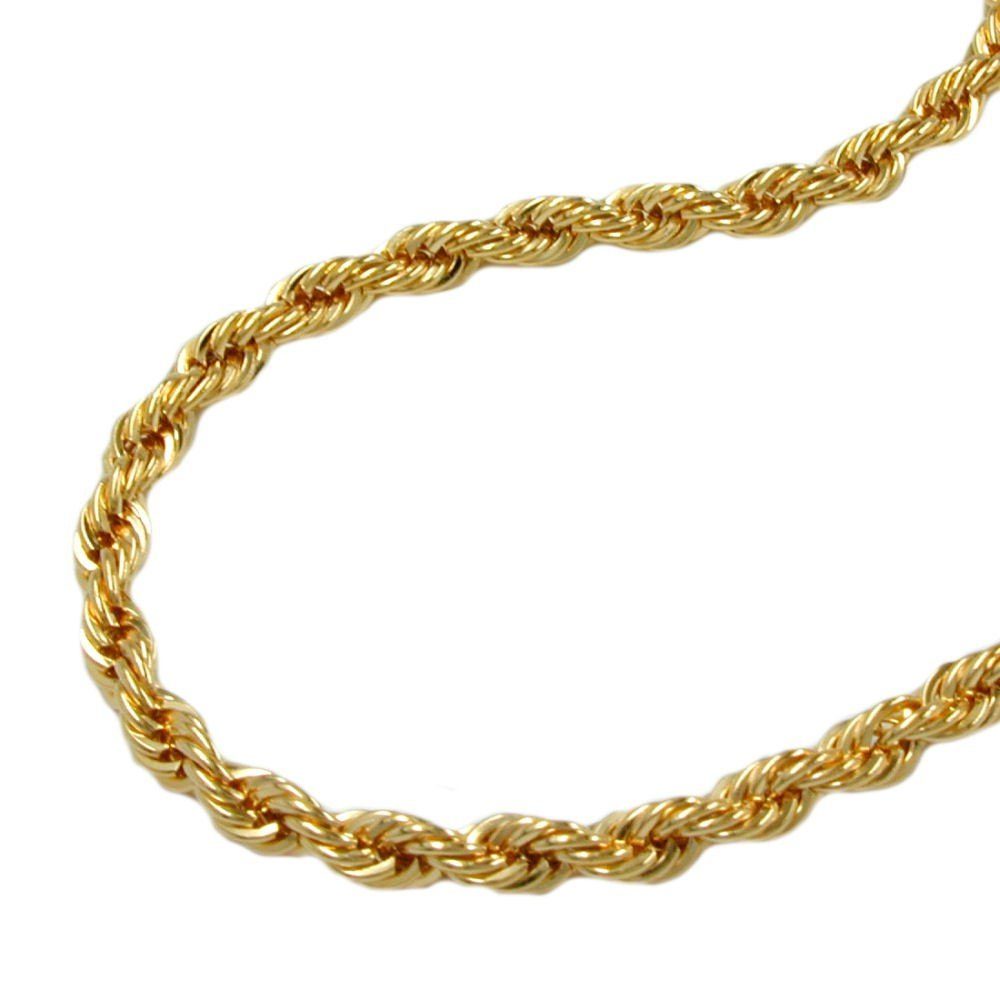 Goldkette 2,1mm Kordelkette, 375 Gelbgold, 42cm