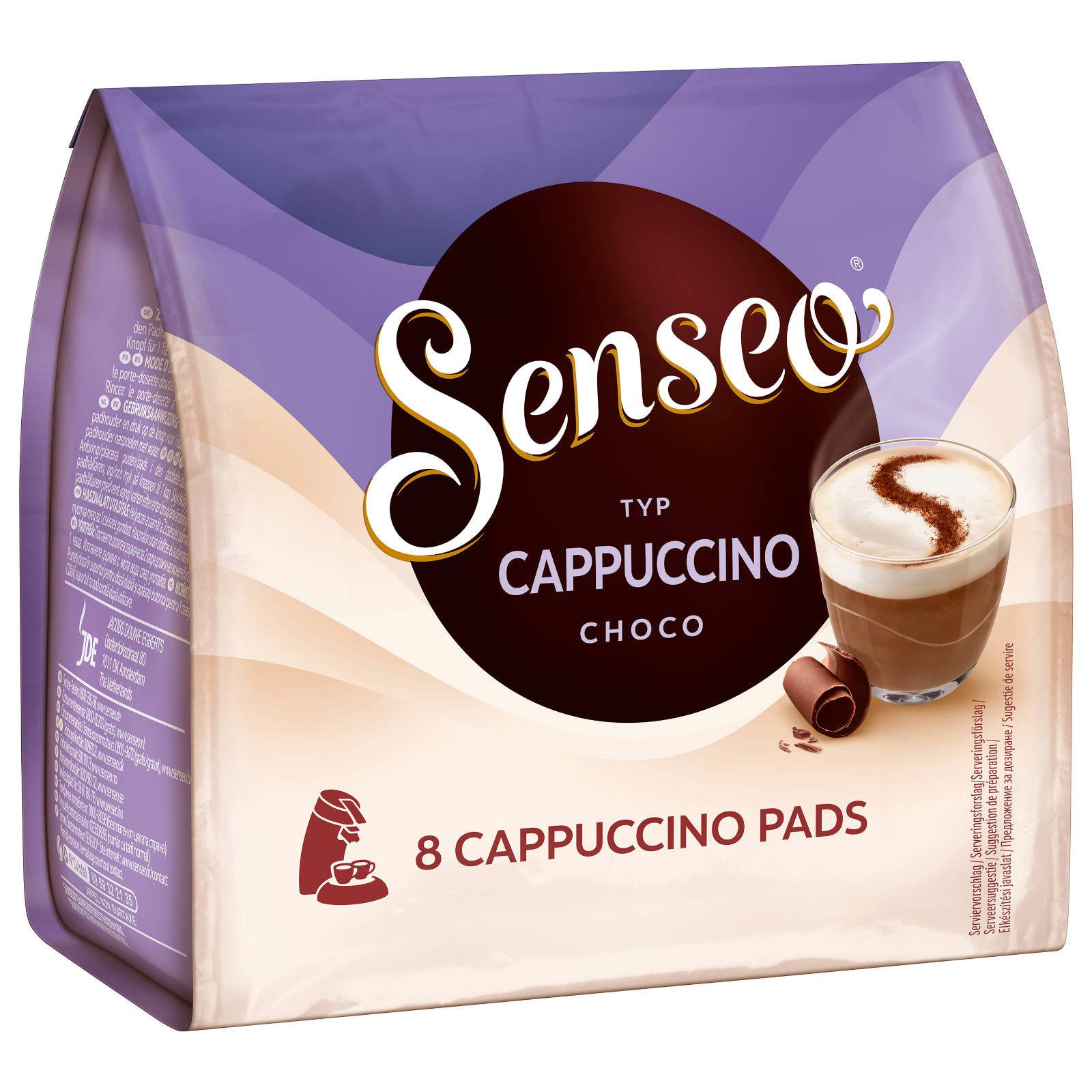 Senseo Kaffee Pads Typ Cappuccino Choco 80 Getränke, (Packung, 10er Pack)