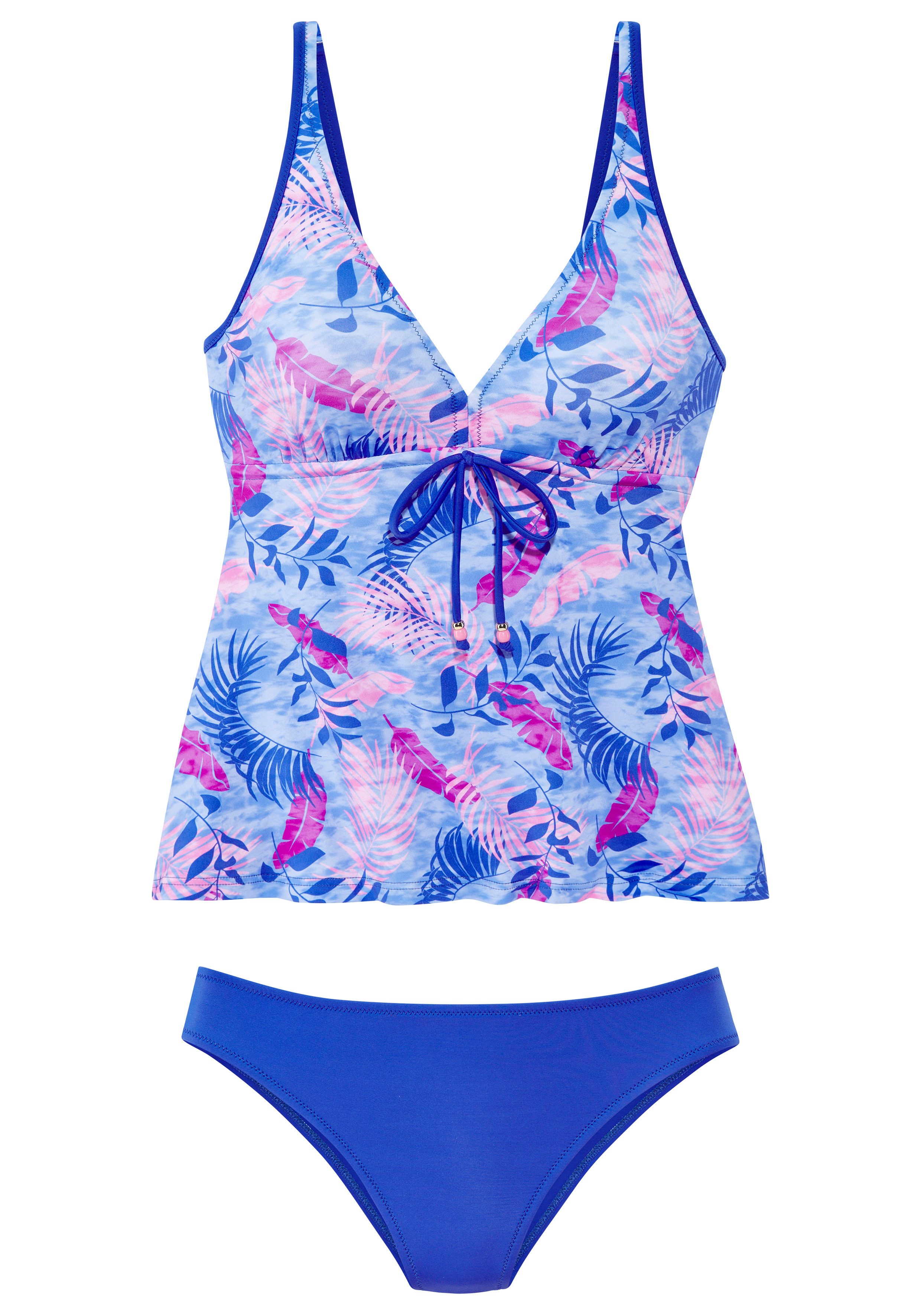 Vivance Bügel-Tankini mit stylischem Blätterprint