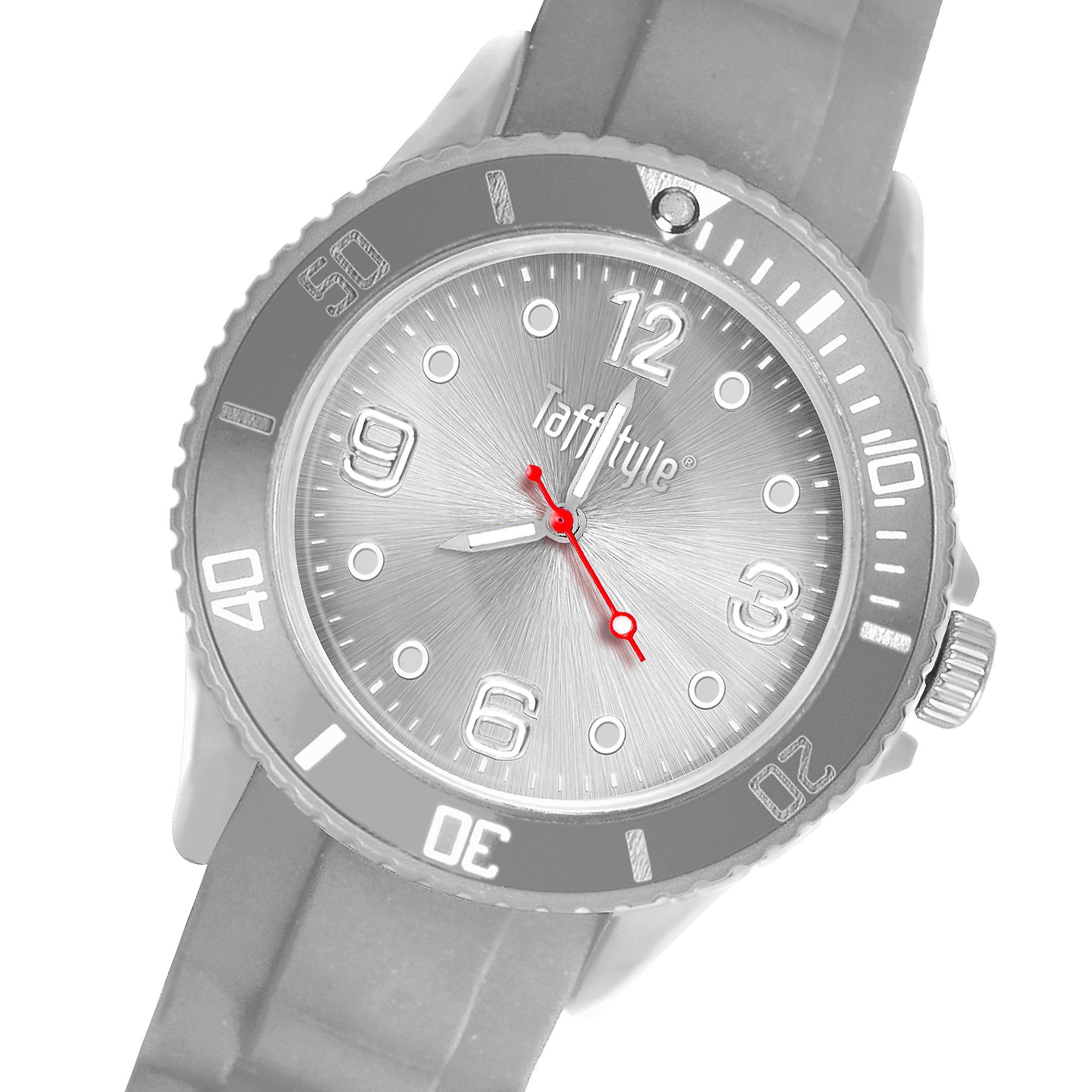 Taffstyle Quarzuhr Armbanduhr Silikon Analog Quarz Farbige Sport Uhr, Sportuhr Damenuhr Silikonuhr Kinderuhr Herrenuhr Bunt Gummi Armband