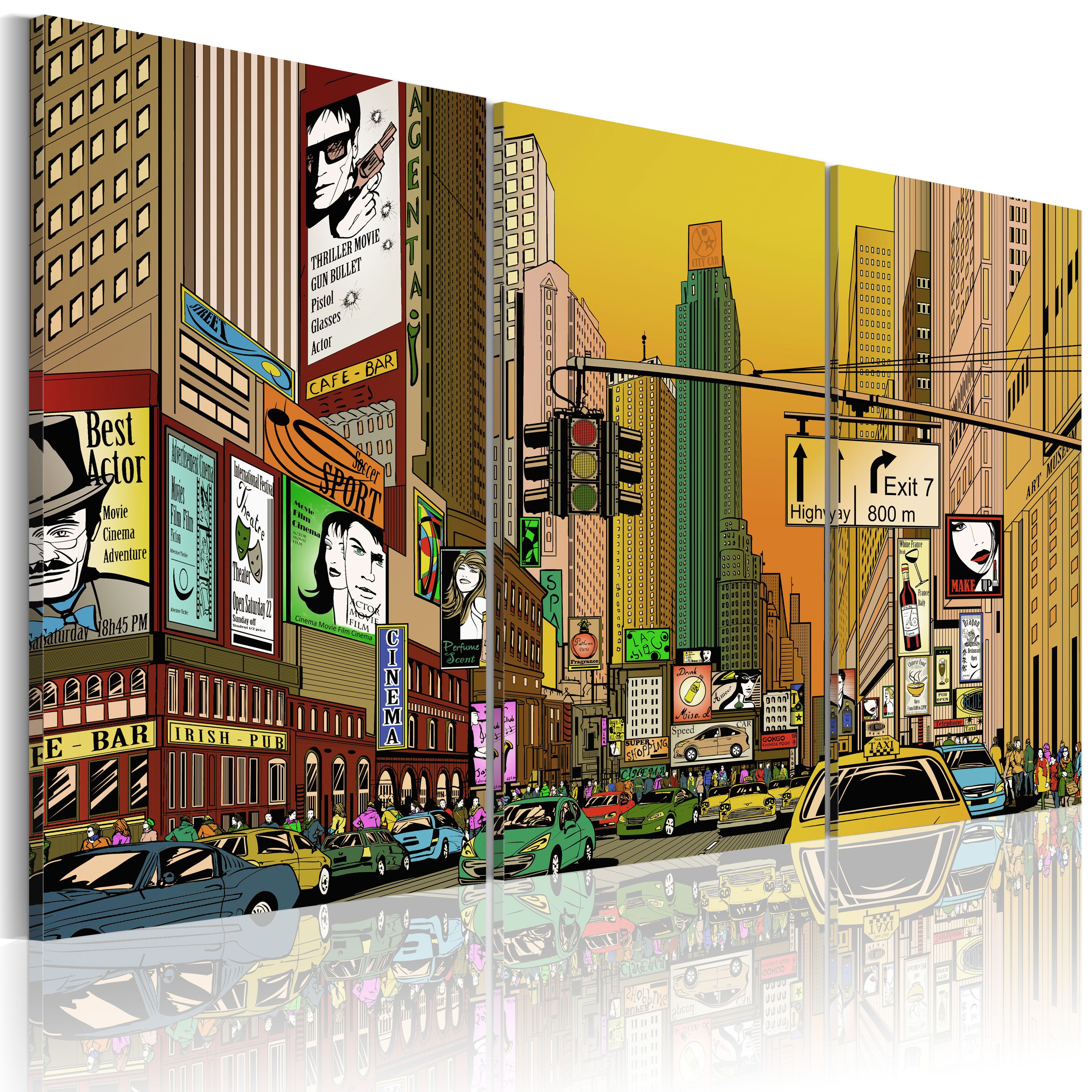 Artgeist Wandbild NYC im Comic
