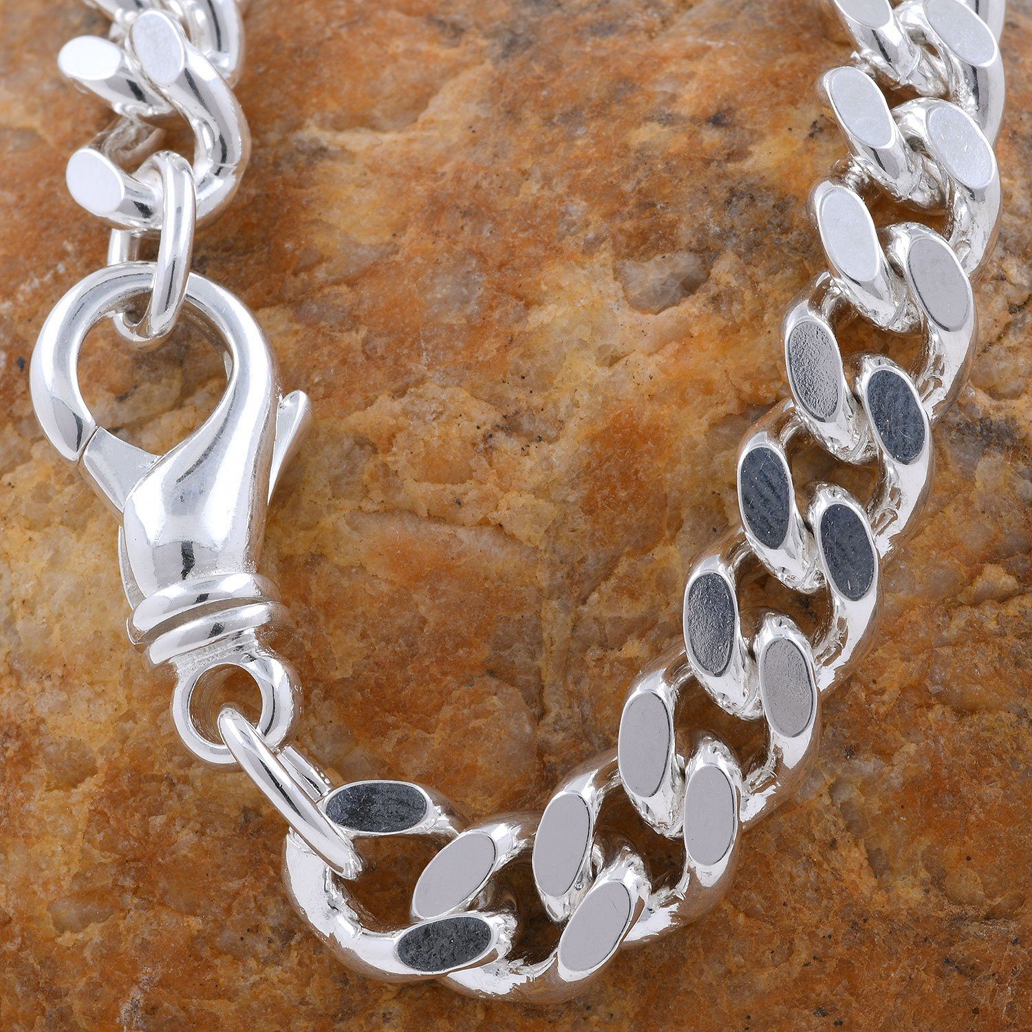 HOPLO Panzerkette Silberkette Panzerkette Länge 50cm - Breite 8,6mm - 925 S günstig online kaufen