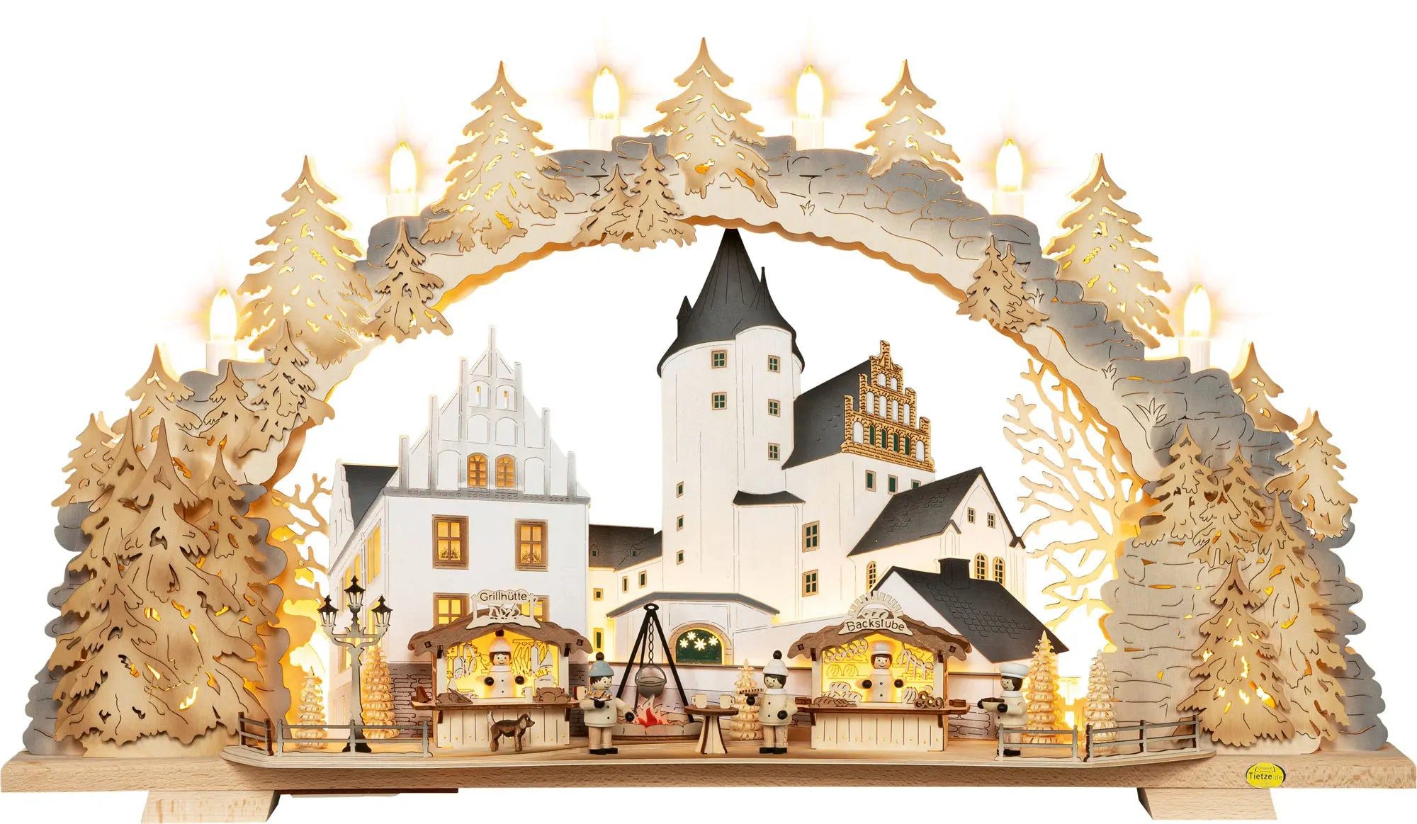 LED Schwibbogen variabel, Schlossweihnacht exklusiv