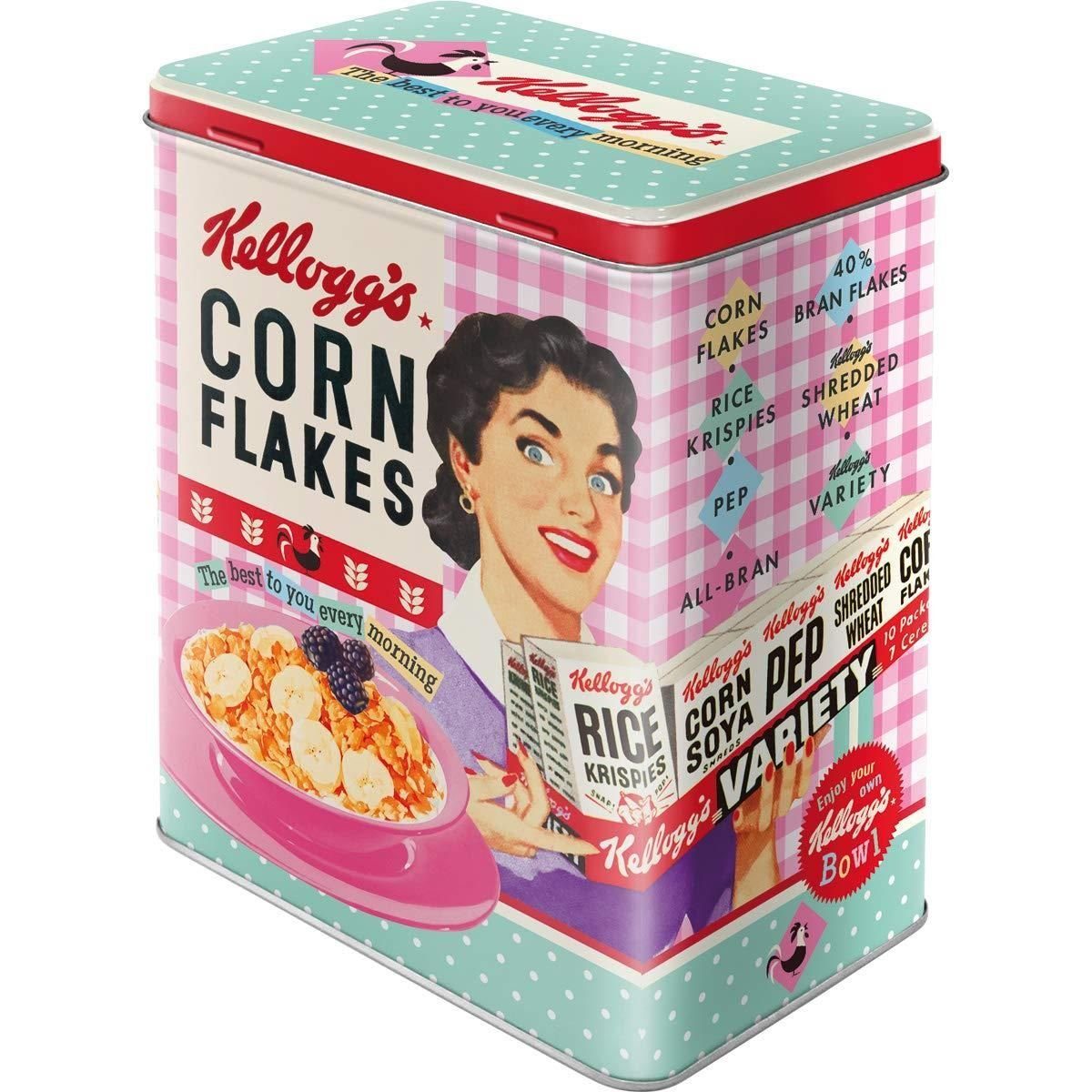 Vorratsdose Kaffeedose Blechdose - Kellogg's Happy Hostess