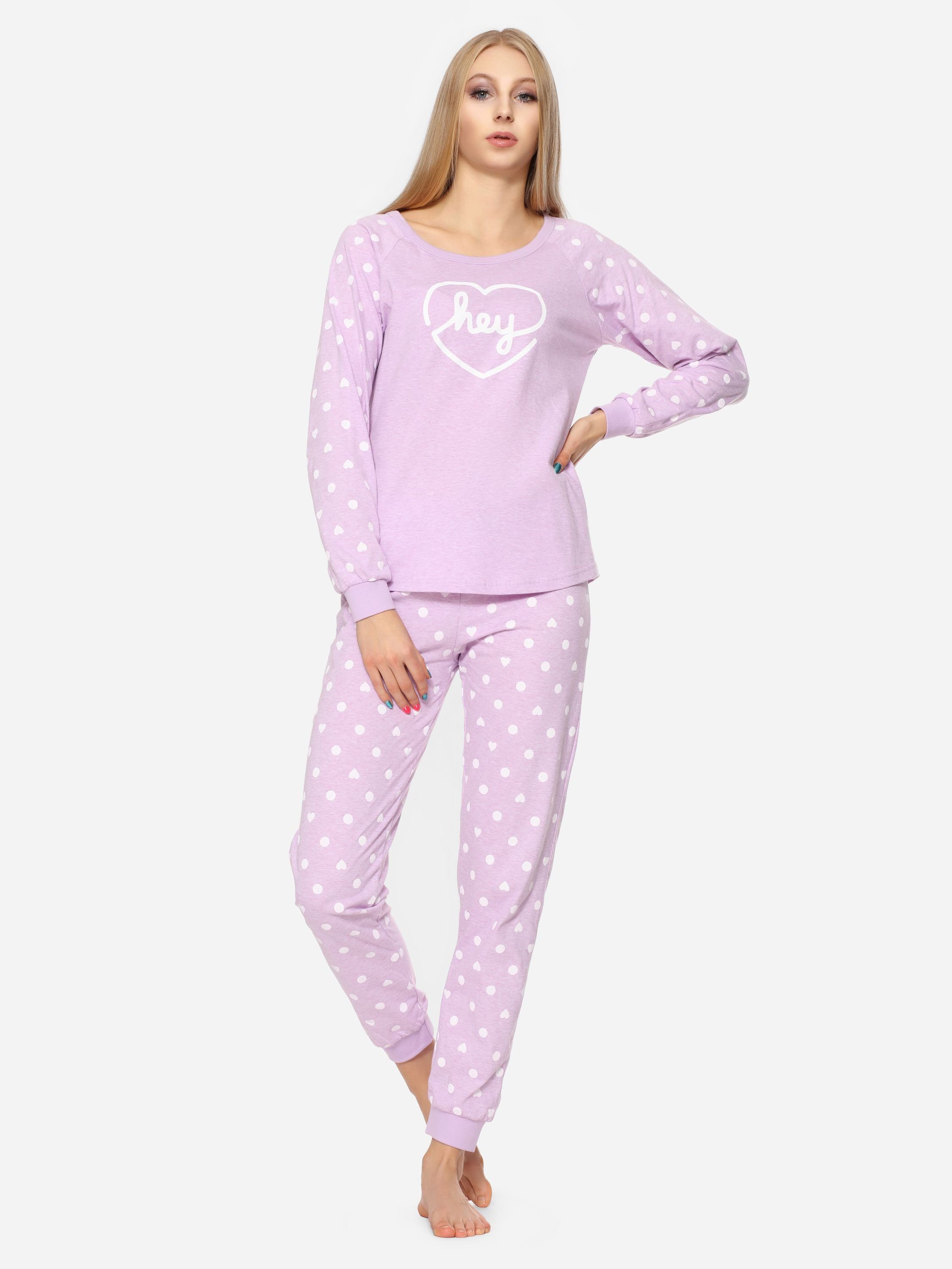 MSTR2438 Merry Schlafanzug Schlafanzug Style Damen Rosa-1C
