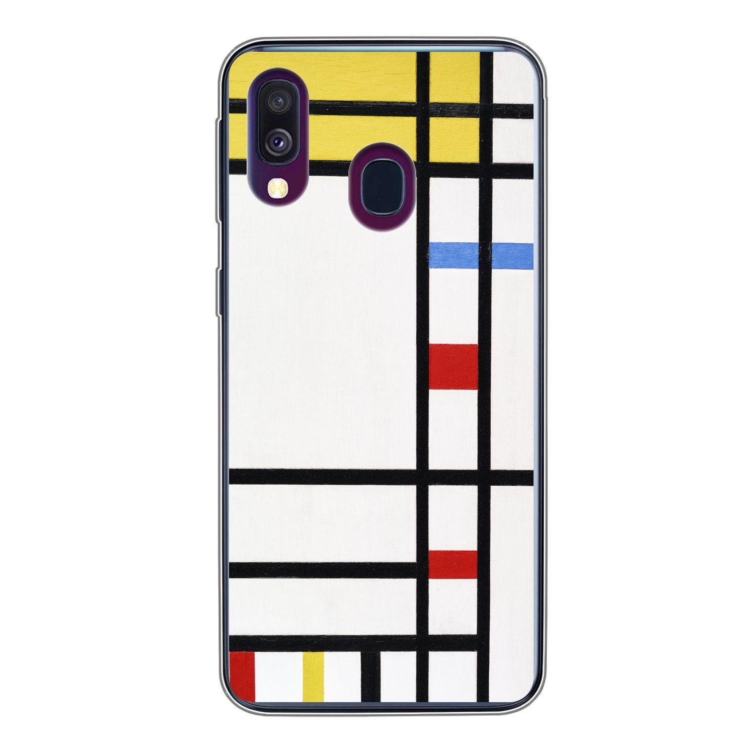 MuchoWow Handyhülle für Samsung Galaxy A40 Place De La Concorde - Piet Mondrian, Smartphone-Bumper, Print, Handy Schutzhülle Dünn