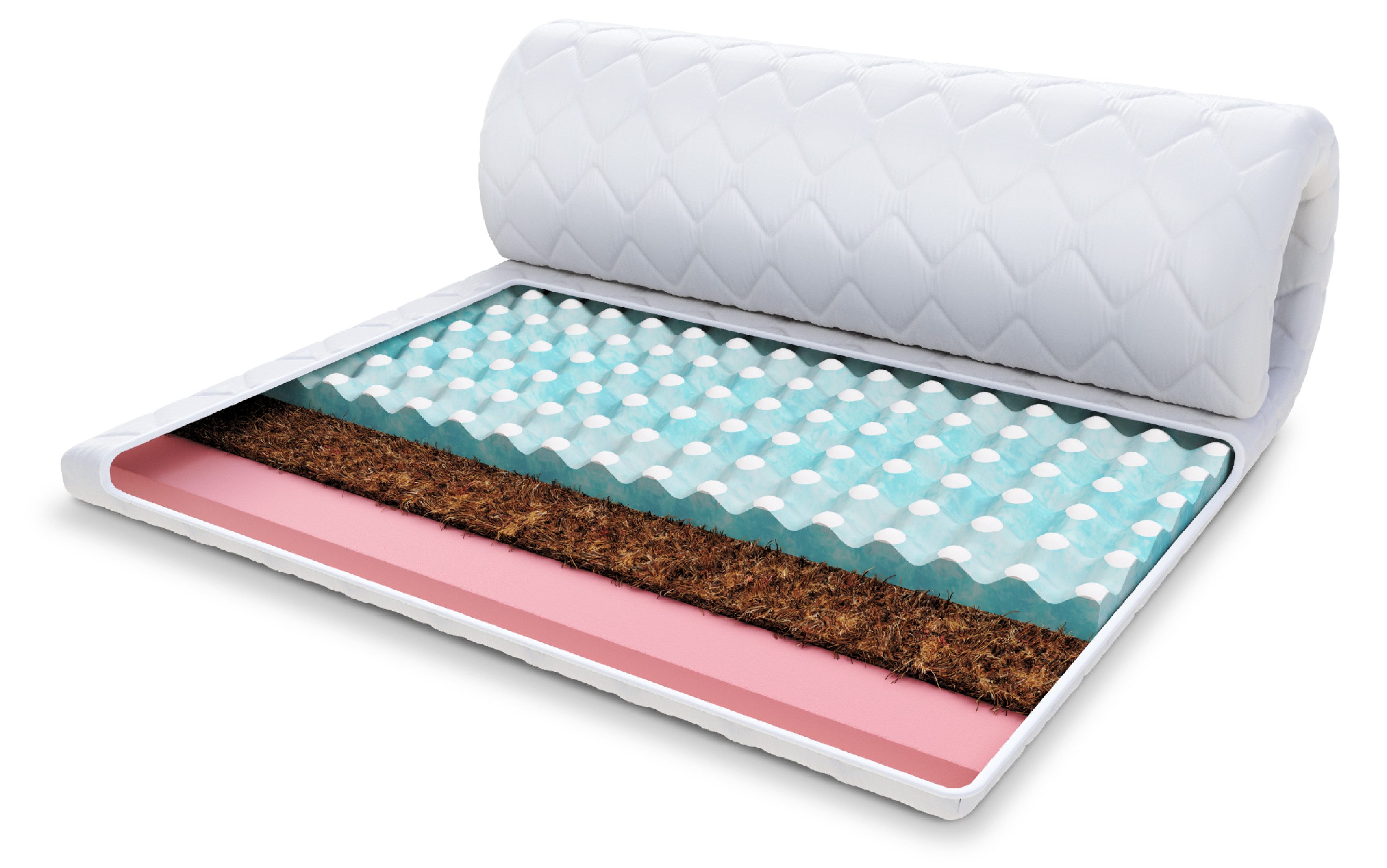 FDM, Topper MALTA KOKOS VISCO 90x200, 140x200, 160x200, 180x200 cm, 7 cm hoch, (Komfortschaum, Matratzentopper)